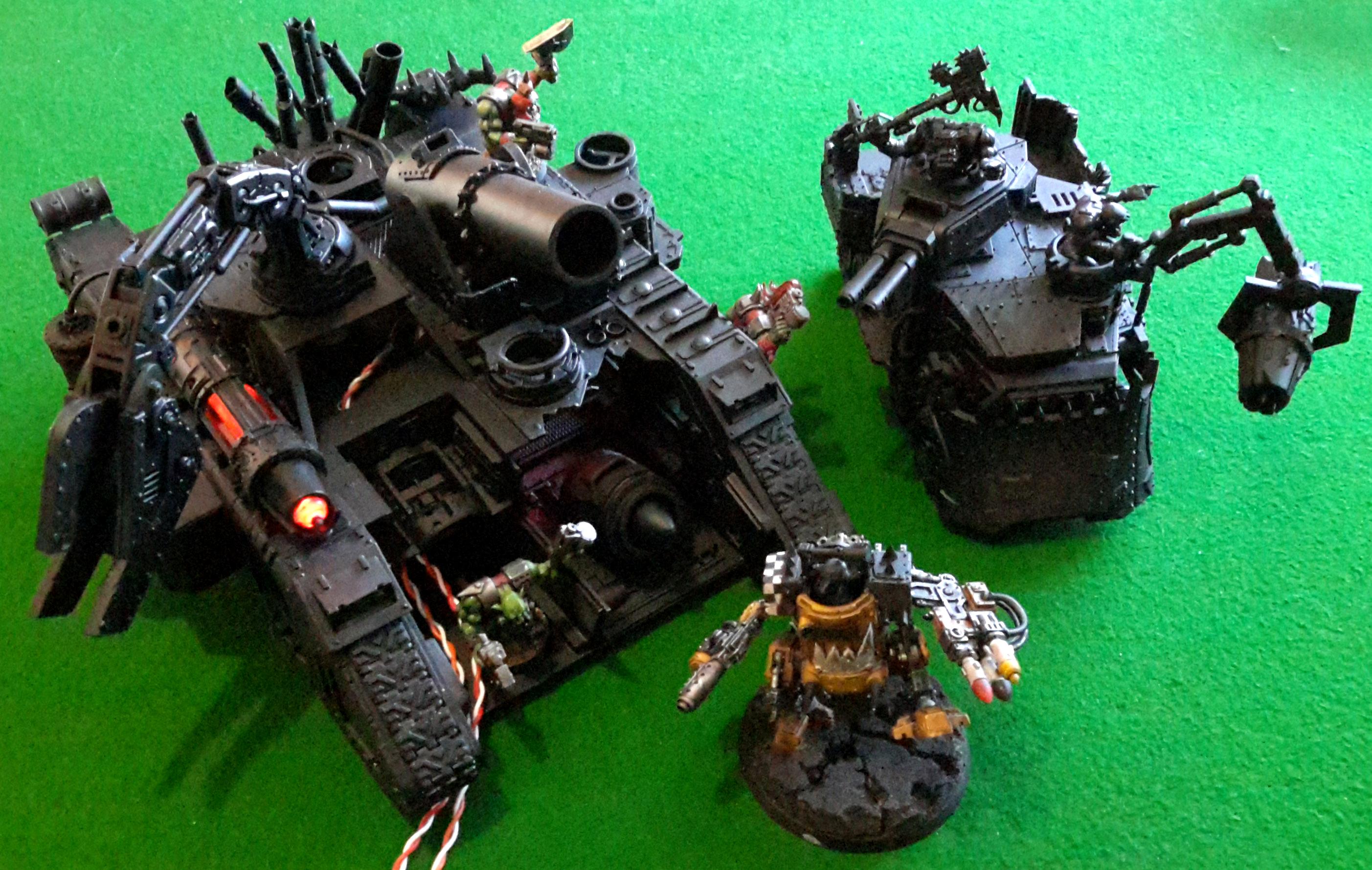 Baneblade, Conversion, Guard Abuse, LED, Lights, Looted, Orks, Wagon