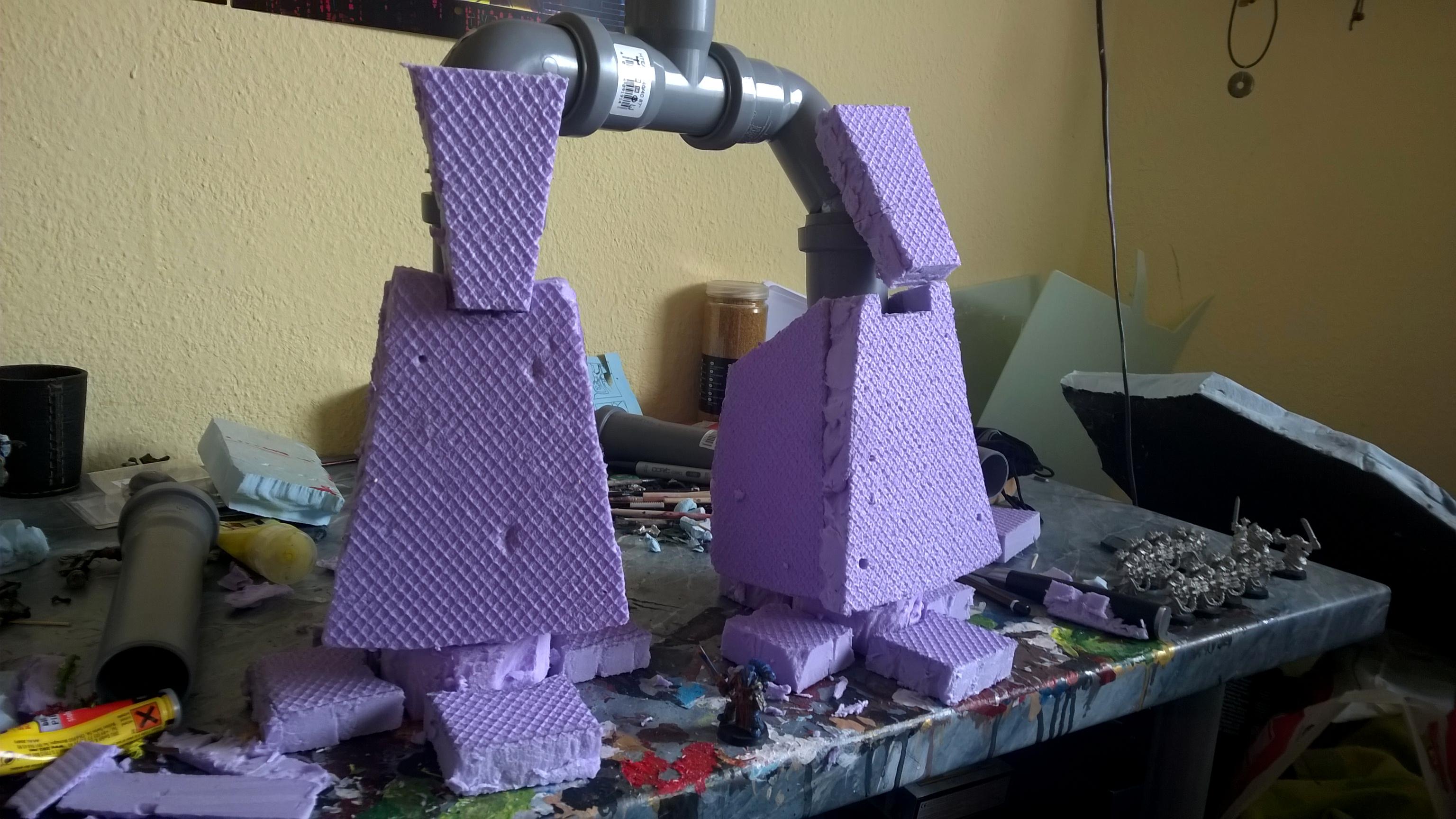 Scratchbuilt Warlord Battle Titan, Waffles