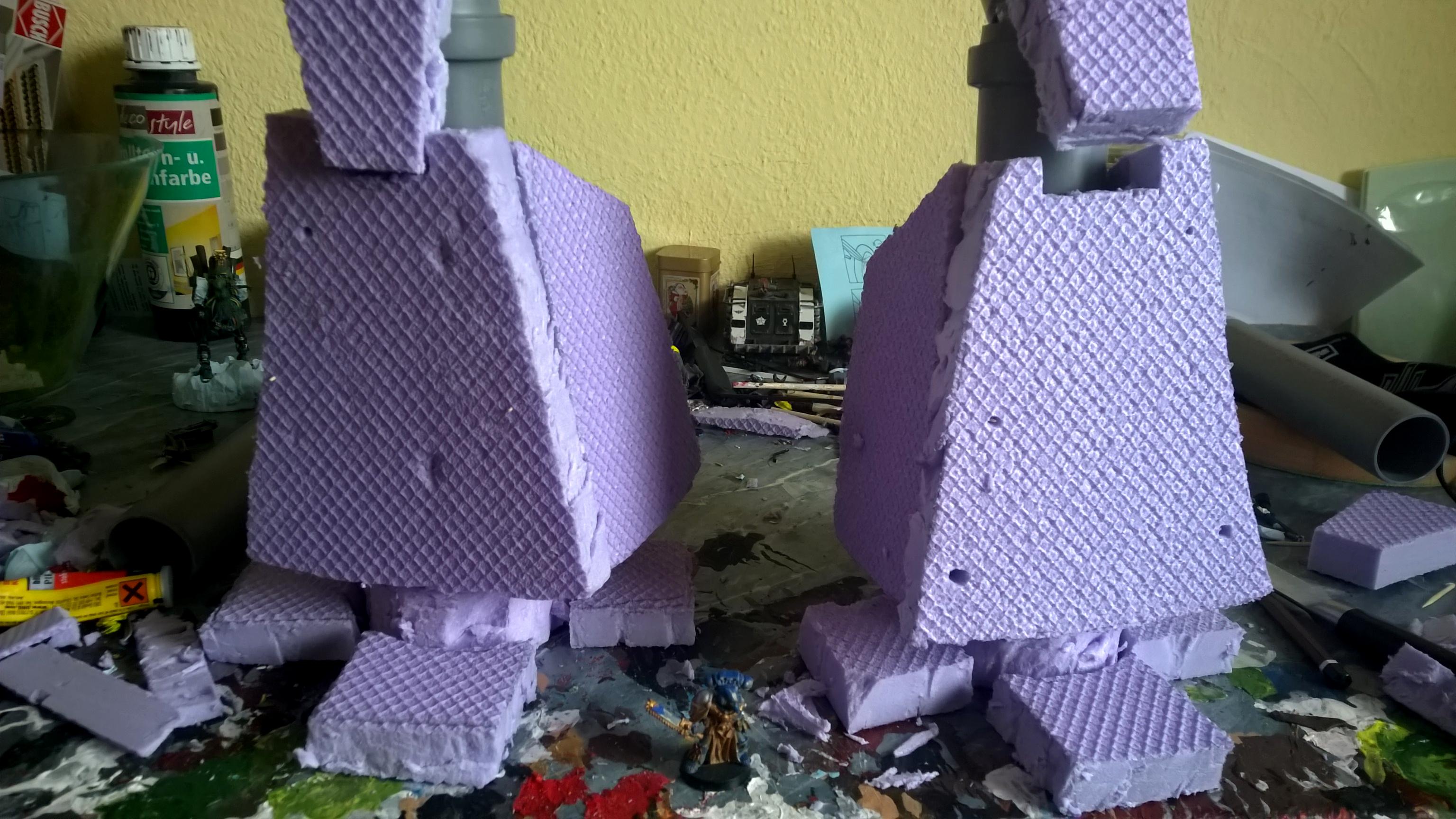 Scratchbuilt Warlord Battle Titan, Waffles