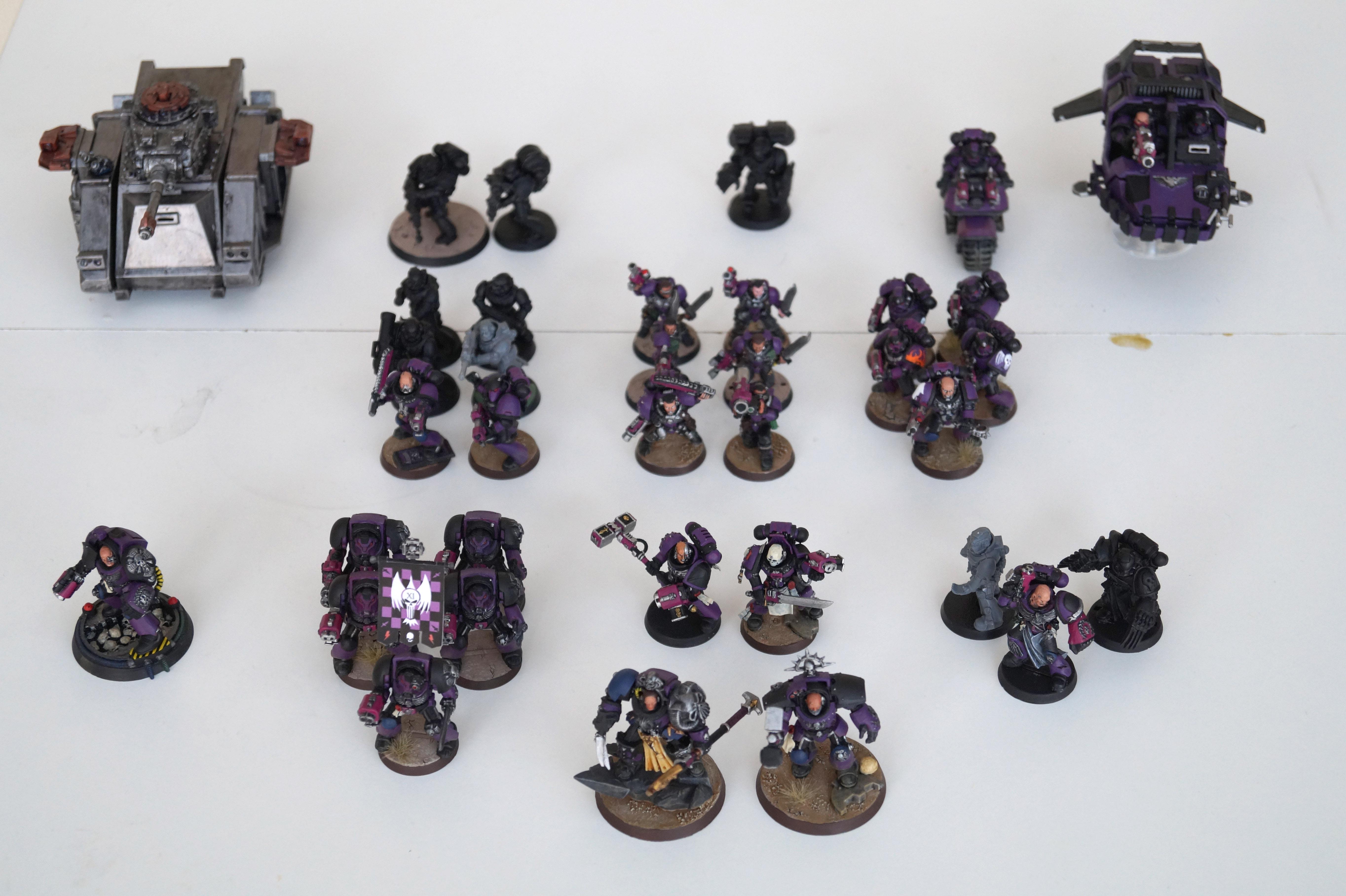 Army, Death Ravens, Devastators, Headquarters, Raven Guard, Sternguard, Tactical Squad, Terminator Armor