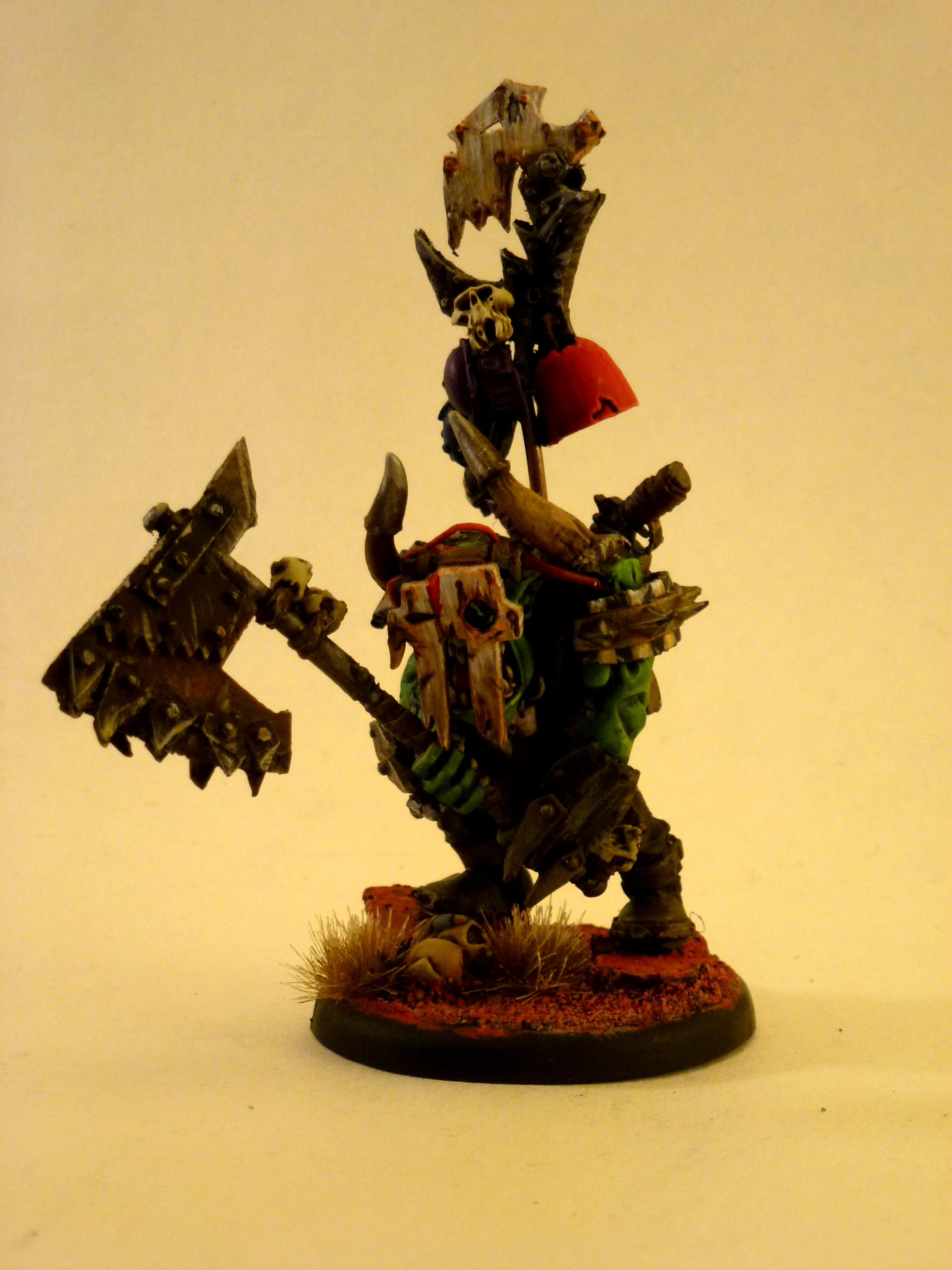 Orks, As-yet unnamed Ork Warboss w/ scary deathmask