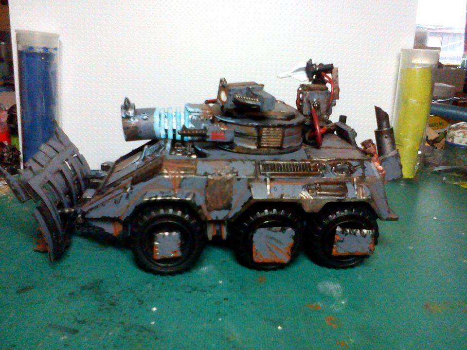 Army, Battle, Battle Waggon, Blood Axe, Conversion, Custom, Orks, Scratch Build, Tank, Terrain, Wagon