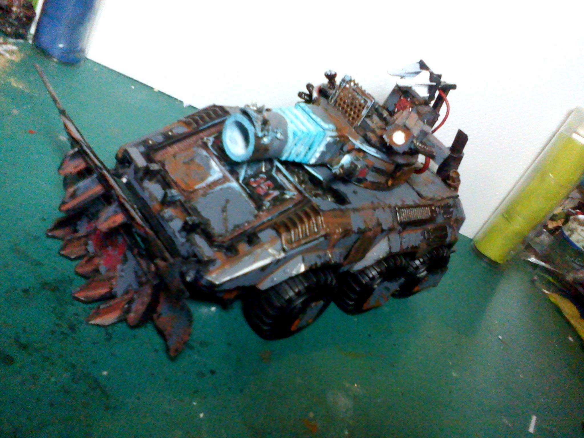 Army, Battle, Battle Waggon, Blood Axe, Conversion, Custom, Orks, Scratch Build, Tank, Terrain, Wagon