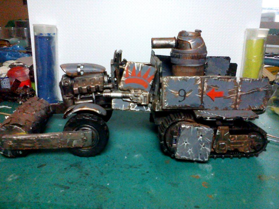 Army, Battle, Battle Waggon, Blood Axe, Conversion, Custom, Orks, Scratch Build, Tank, Terrain, Wagon