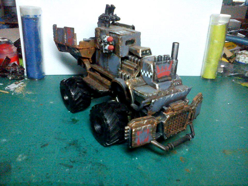 Army, Battle, Battle Waggon, Blood Axe, Conversion, Custom, Orks, Scratch Build, Tank, Terrain, Wagon