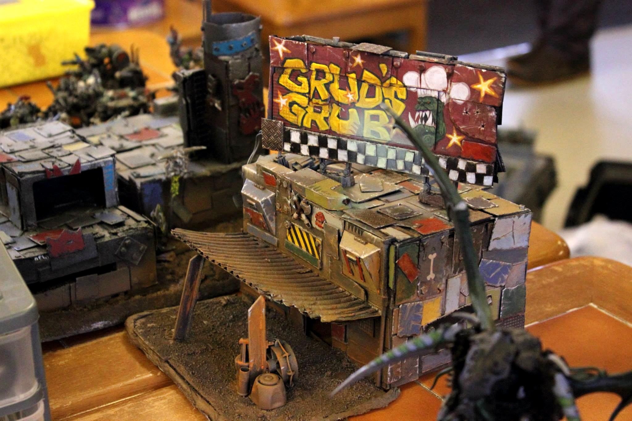 Army, Battle, Blood Axe, Conversion, Custom, Game Table, Orks, Scratch Build, Terrain