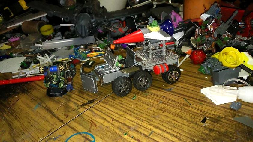 Army, Battle, Battle Waggon, Blood Axe, Conversion, Custom, Orks, Scratch Build, Tank, Terrain, Wagon