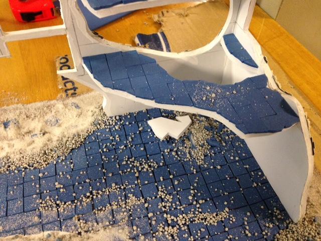 Even more debris under the partially collapsed corner