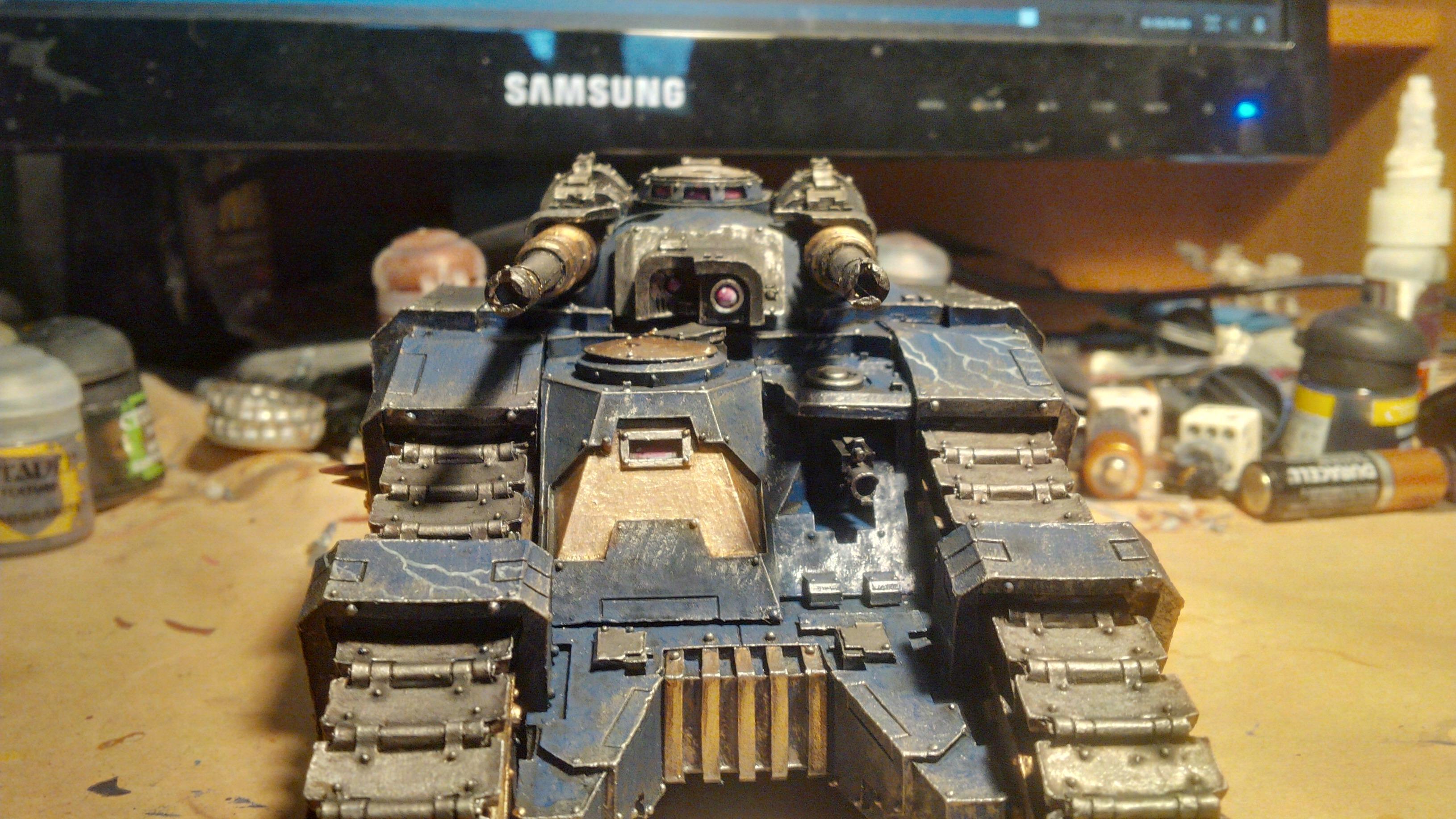 30k, Blue, Gold, Horus Heresy, Lightning, Night Lord, Sicaran, Tank