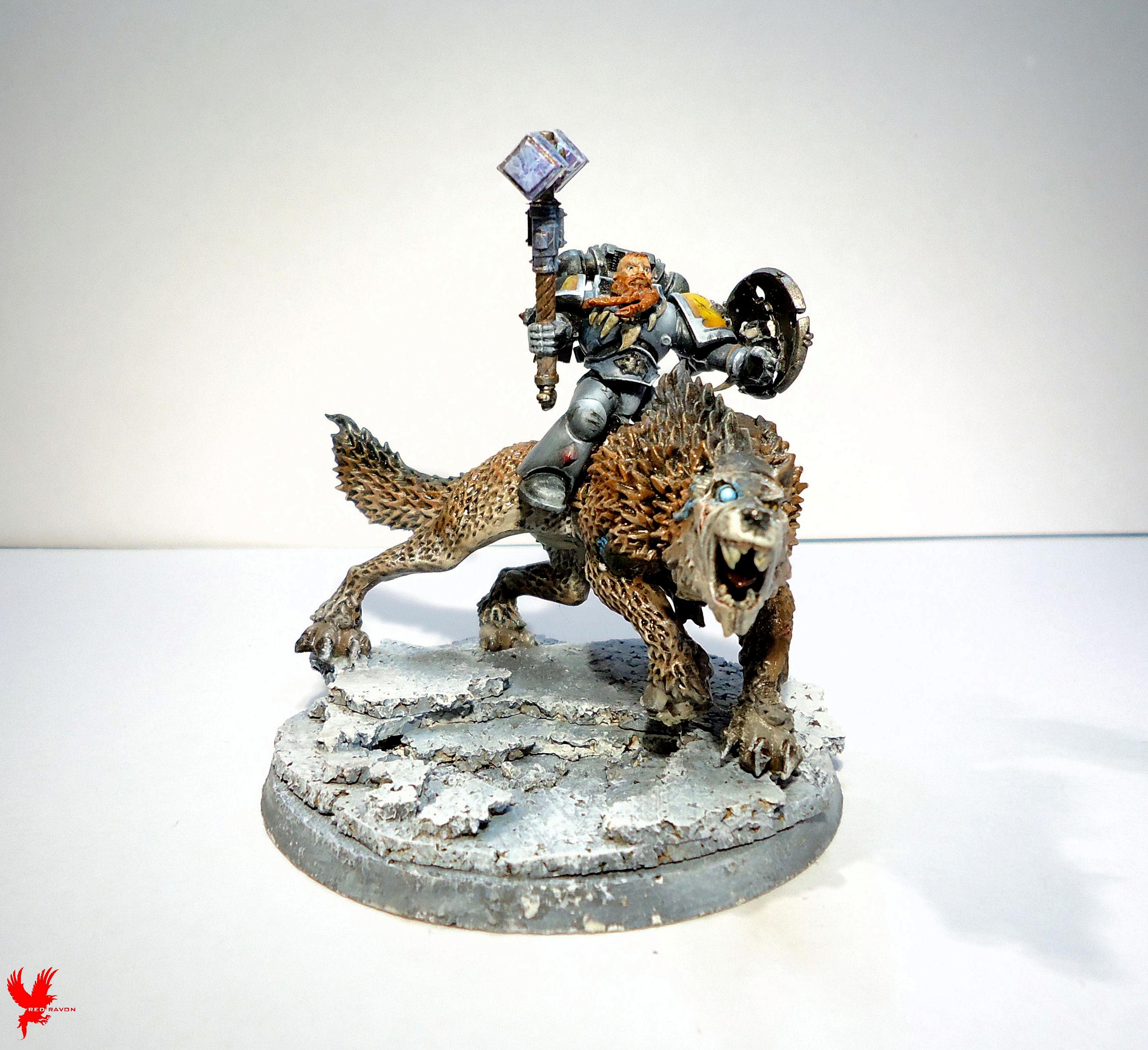 Fenrisian Wolves, Logan Grimnar, Logan Grimnar On Stormrider, Snow, Space Wolves, Thunderwolf Cavalry