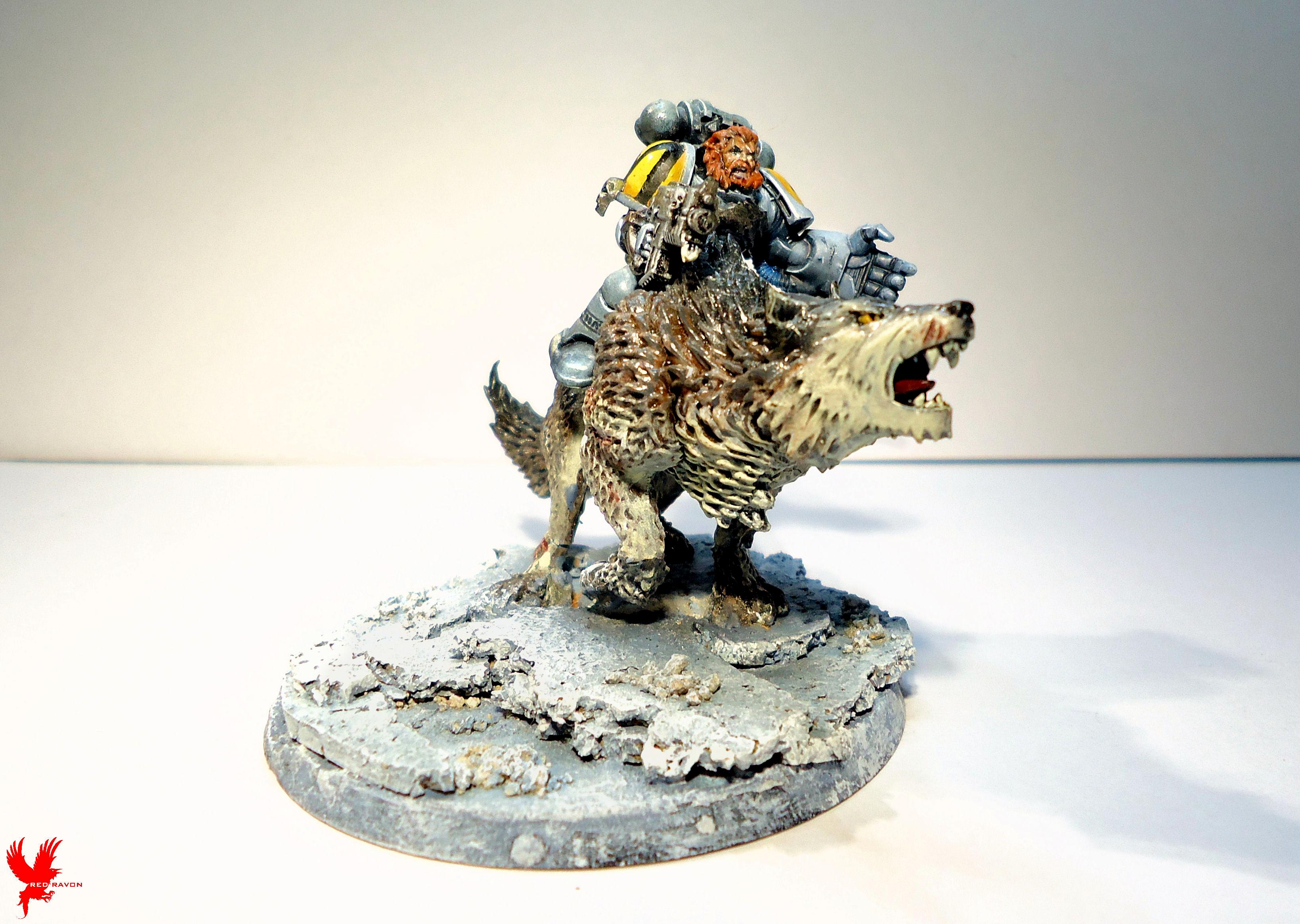 Fenrisian Wolves, Logan Grimnar, Logan Grimnar On Stormrider, Snow, Space Wolves, Thunderwolf Cavalry