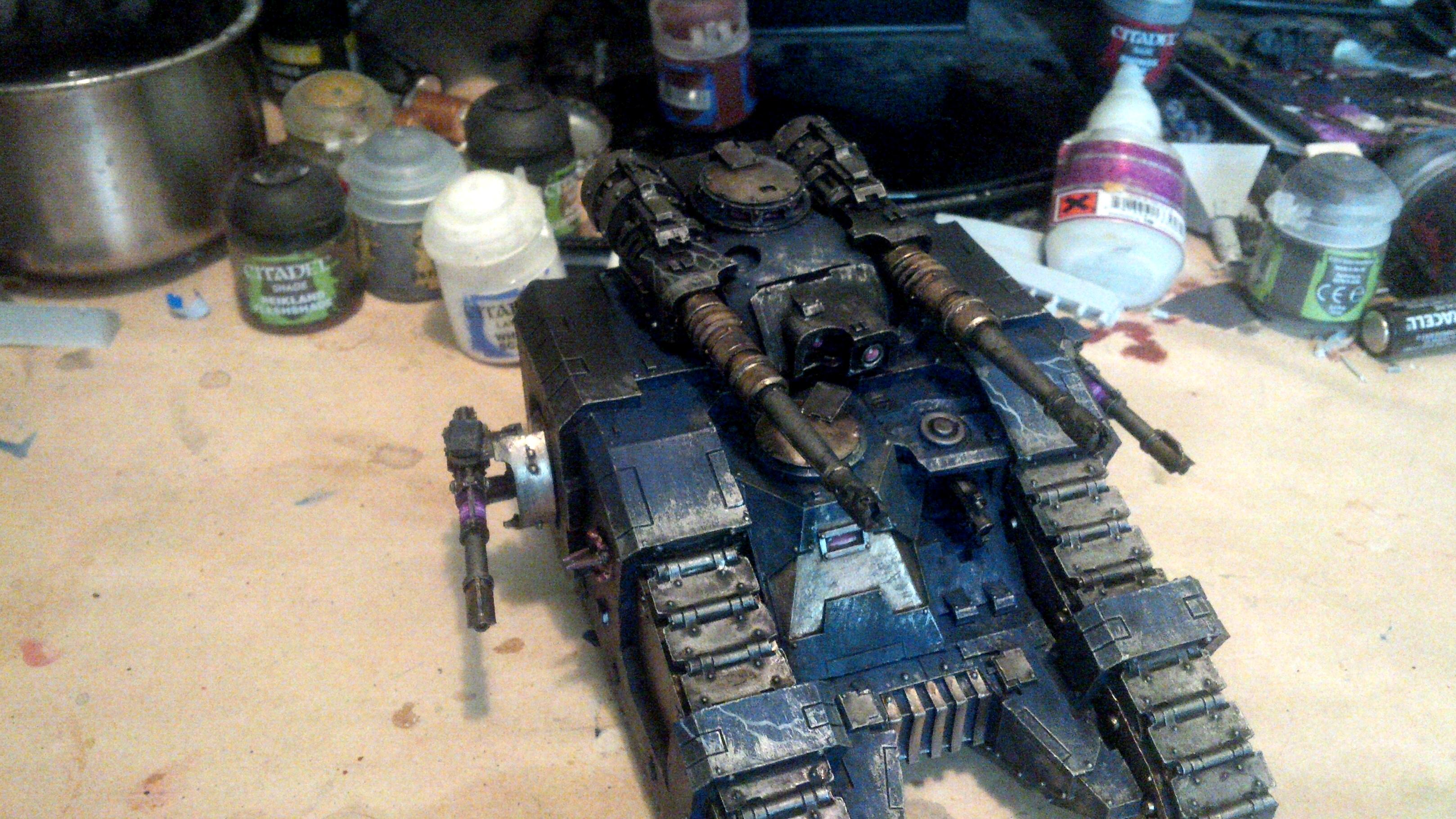 30k, Blue, Gold, Horus Heresy, Lightning, Night Lord, Night Lords, Sicaran, Tank