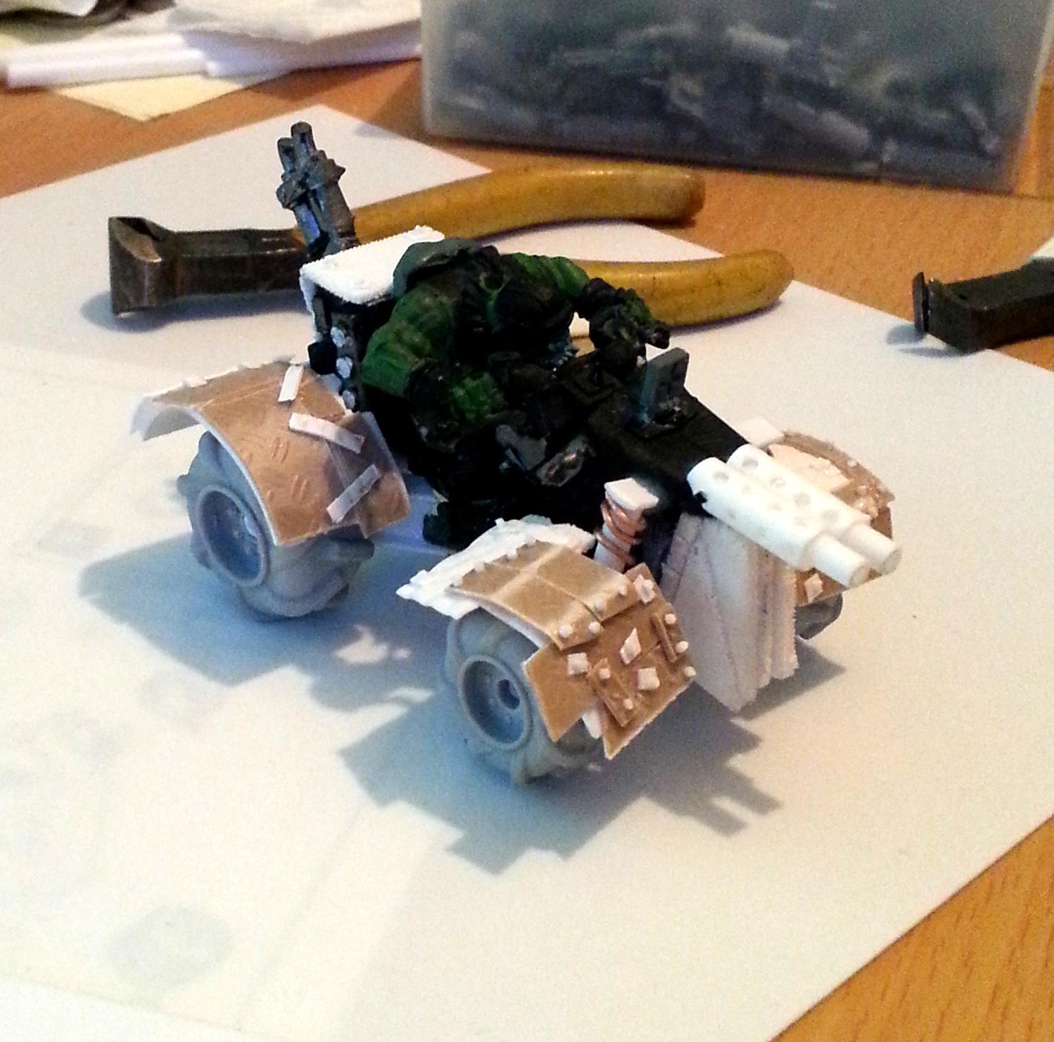Orks, Quadbike, Ork Quadbike WIP