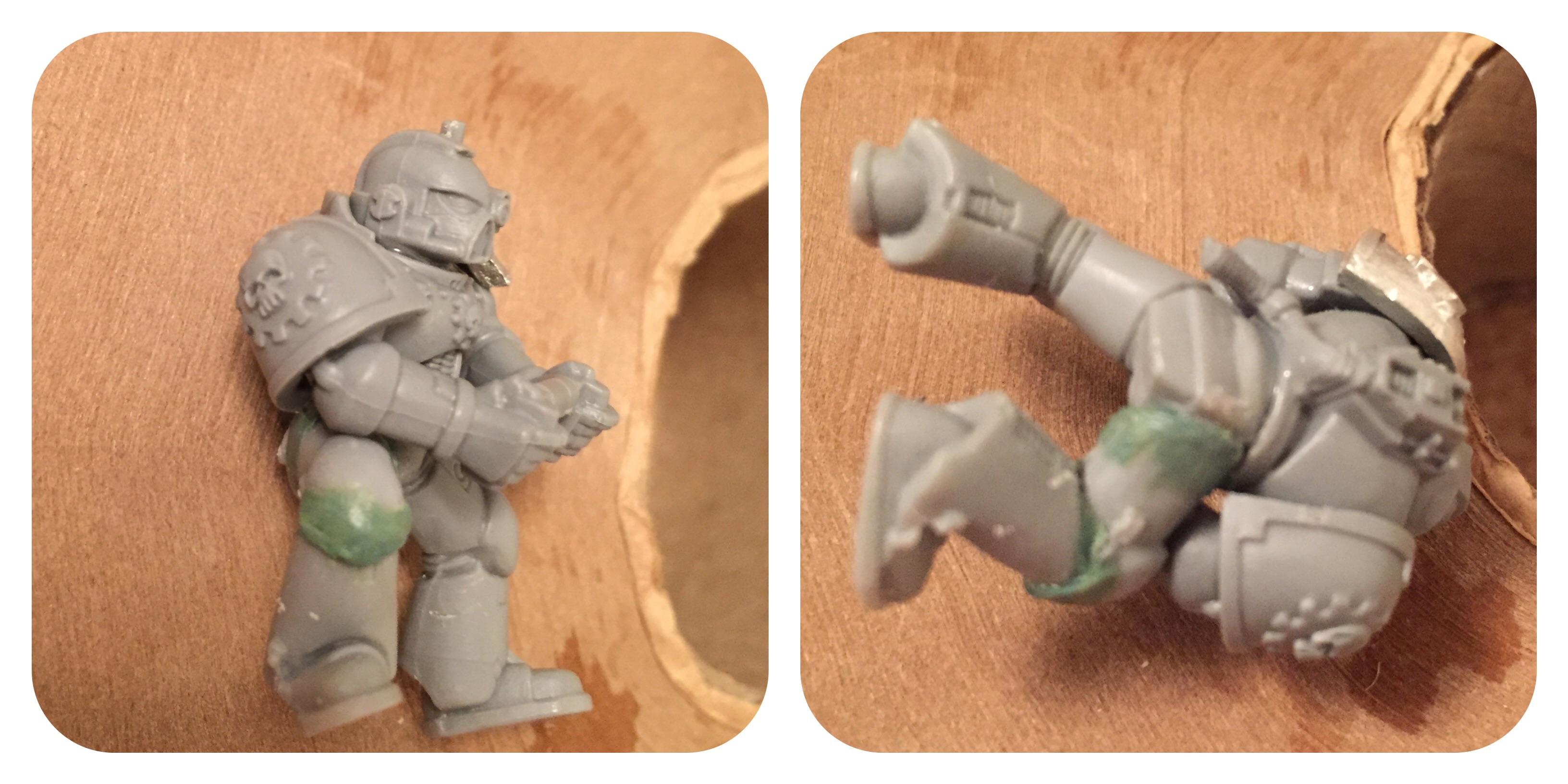 Vindicator WIP - Gunner with green stuff