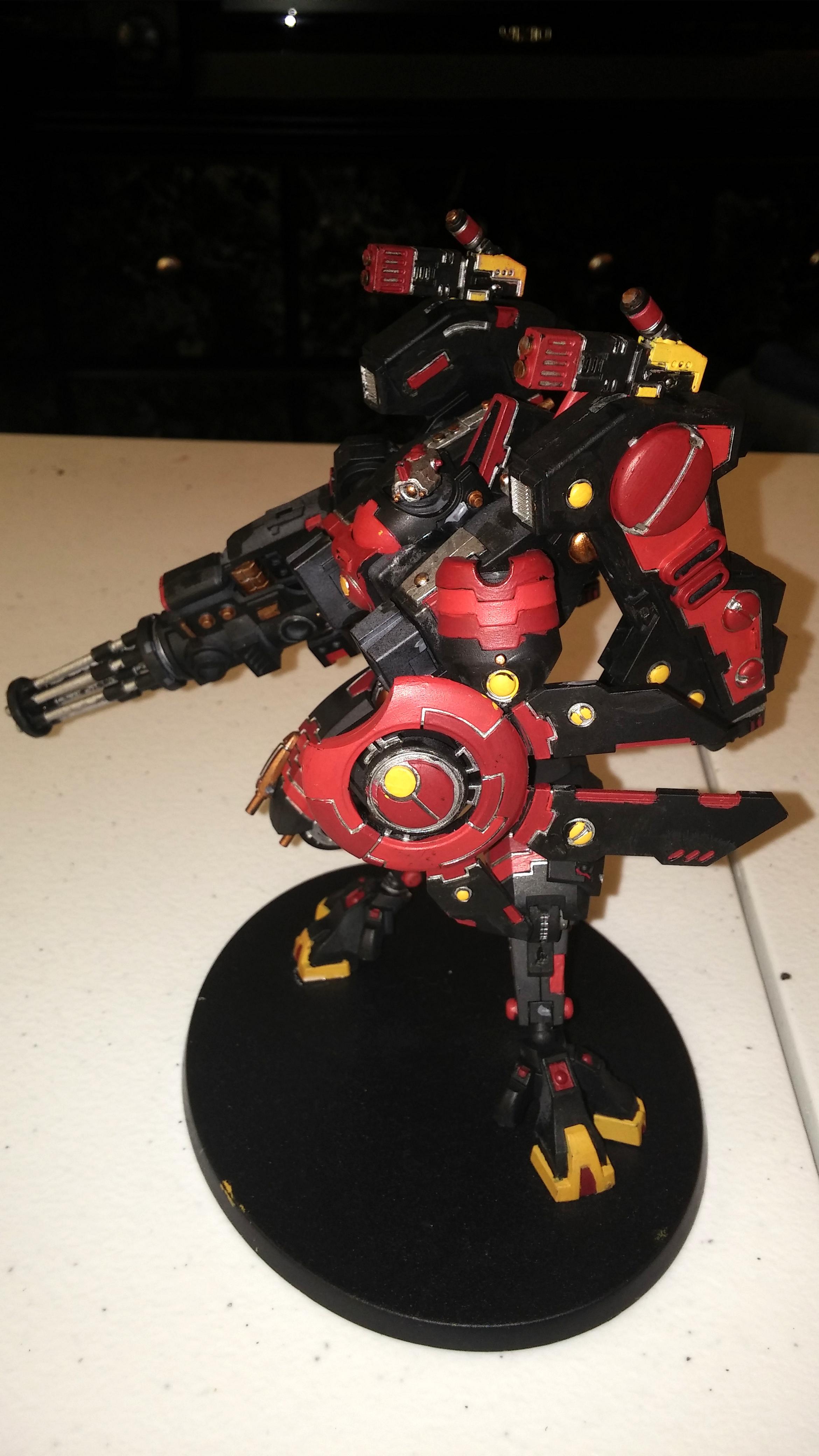 Fusion Blaster, Heavy Burst Cannon, Riptide, Tau, Xv104