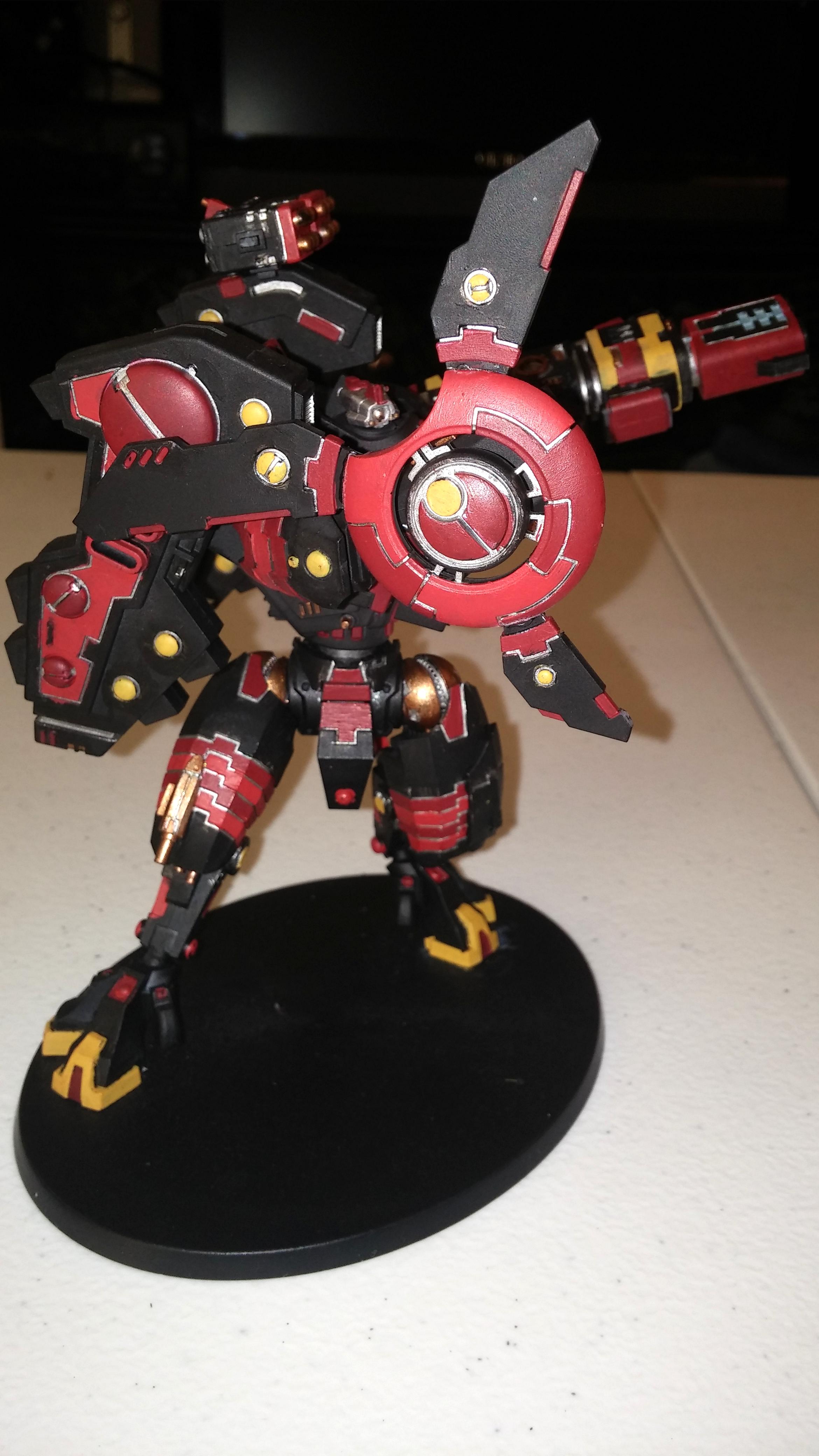Fusion Blaster, Heavy Burst Cannon, Riptide, Tau, Xv104