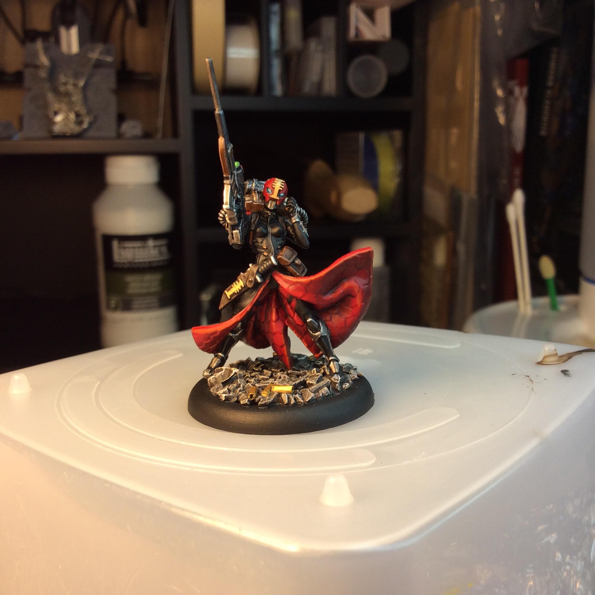 Vindicare Assassin converted from a Infinity Pan Oceana Sniper