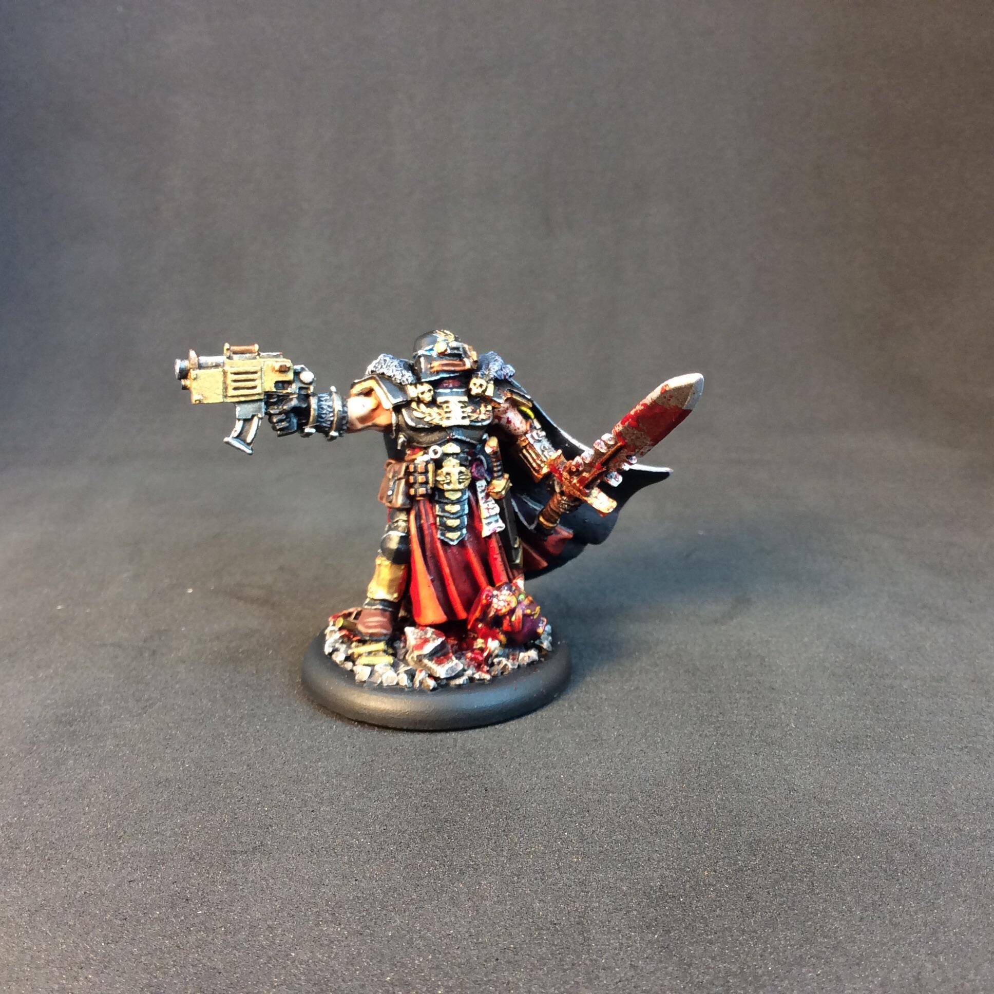 Inquisitor and head of Heretic. More use of GW "Blood for the Blood God" . The pics really don't pick up how wet the blood looks