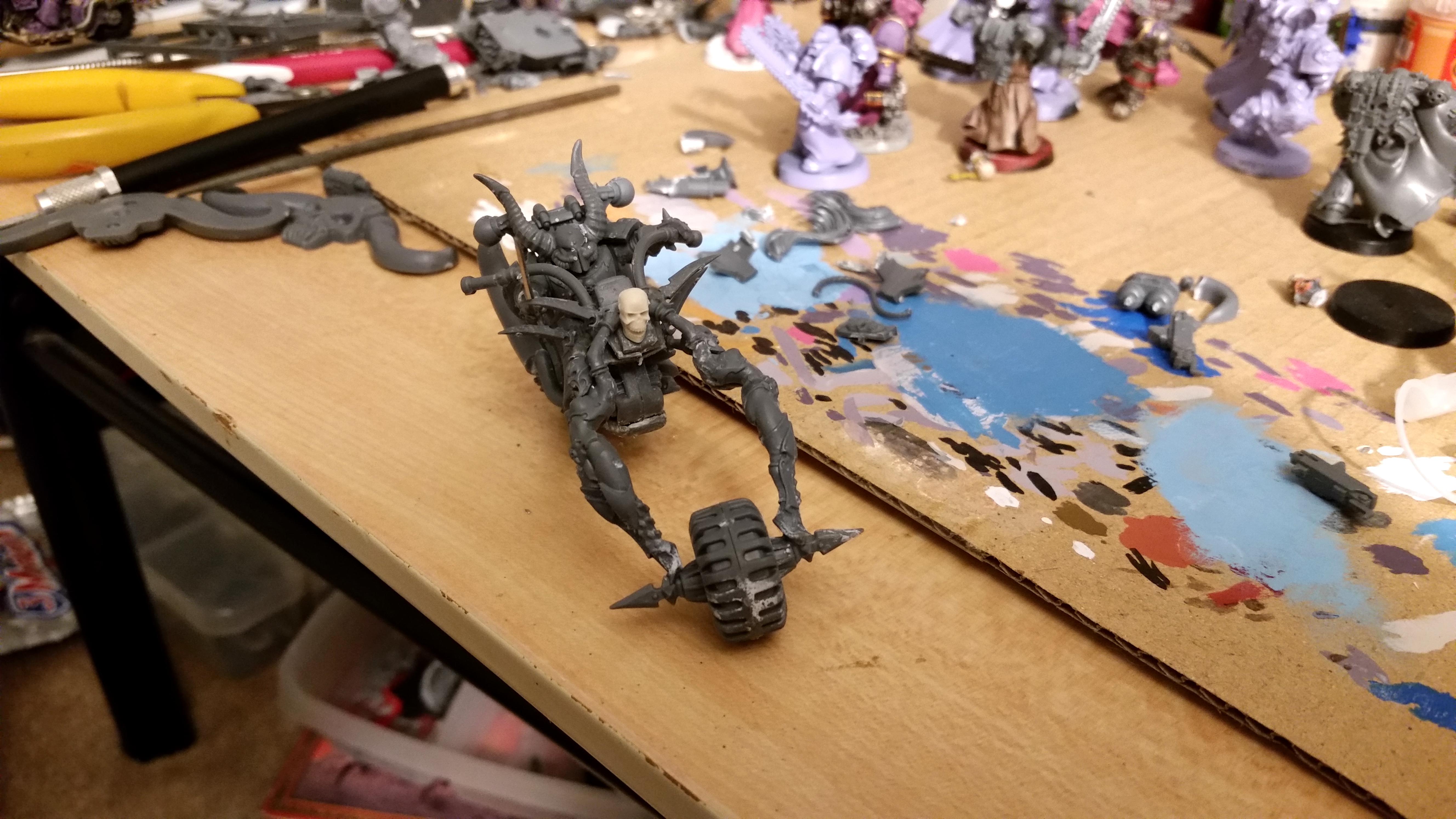 Bike, Chaos, Noise Marines, Slaanesh, Sorcerer