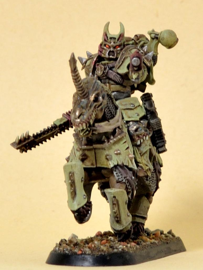 Bike, Chaos Knight, Chaos Space Marines, Conversion, Nurgle, Rider, Weathered