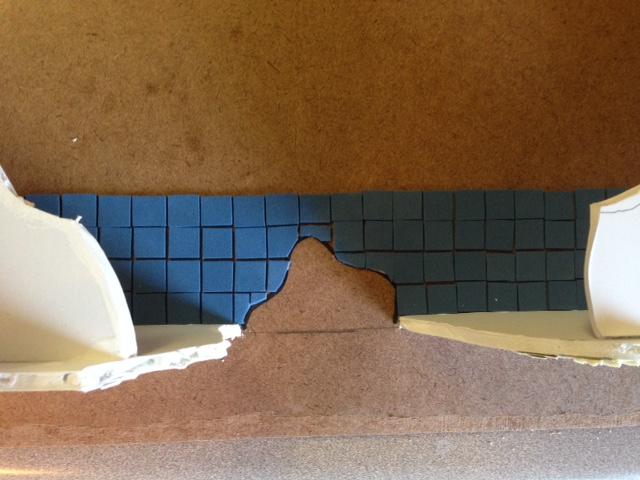 A close up of the damaged area