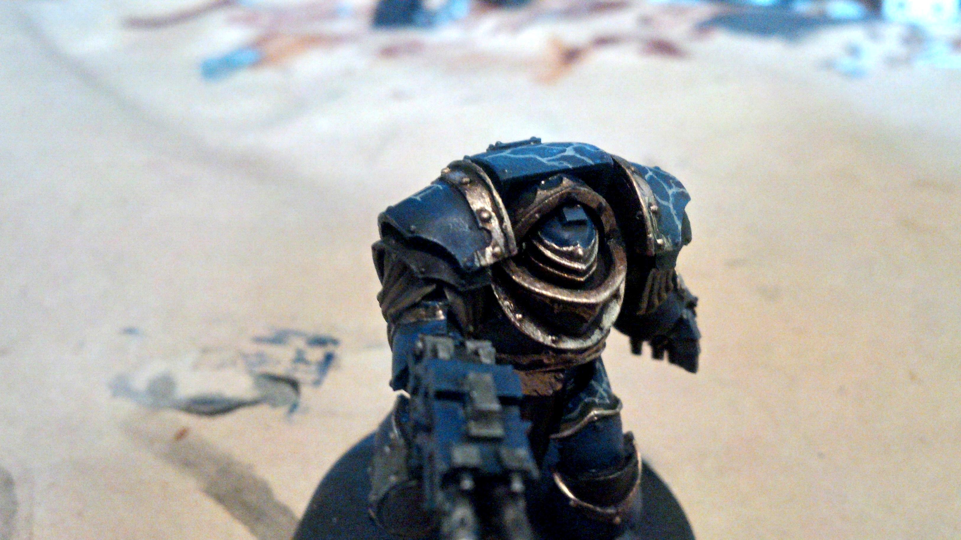 30k, Blue, Cataphractii, Gold, Horus Heresy, Lightning, Night Lord, Skull, Terminator Armor