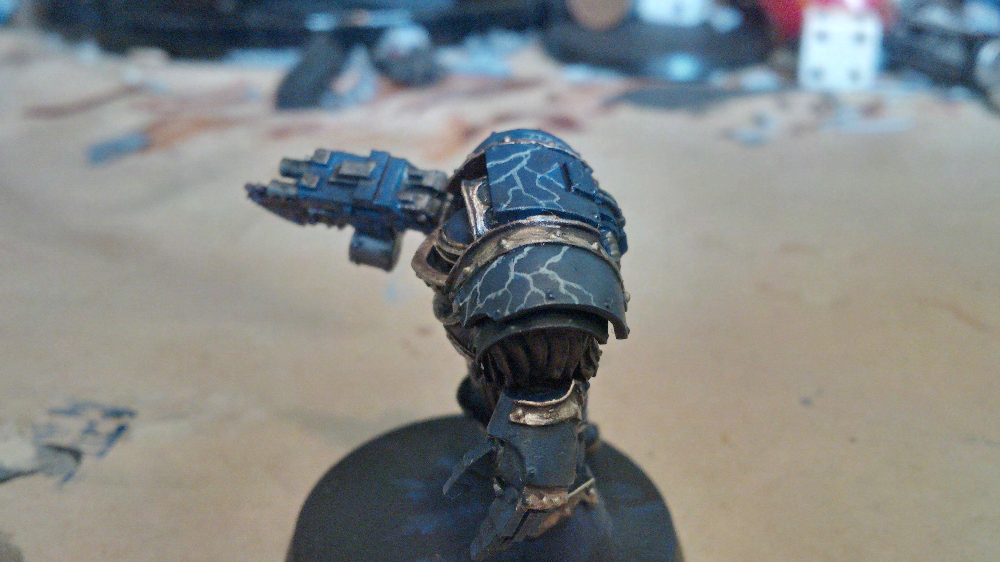 30k, Blue, Cataphractii, Gold, Horus Heresy, Lightning, Night Lord, Skull, Terminator Armor