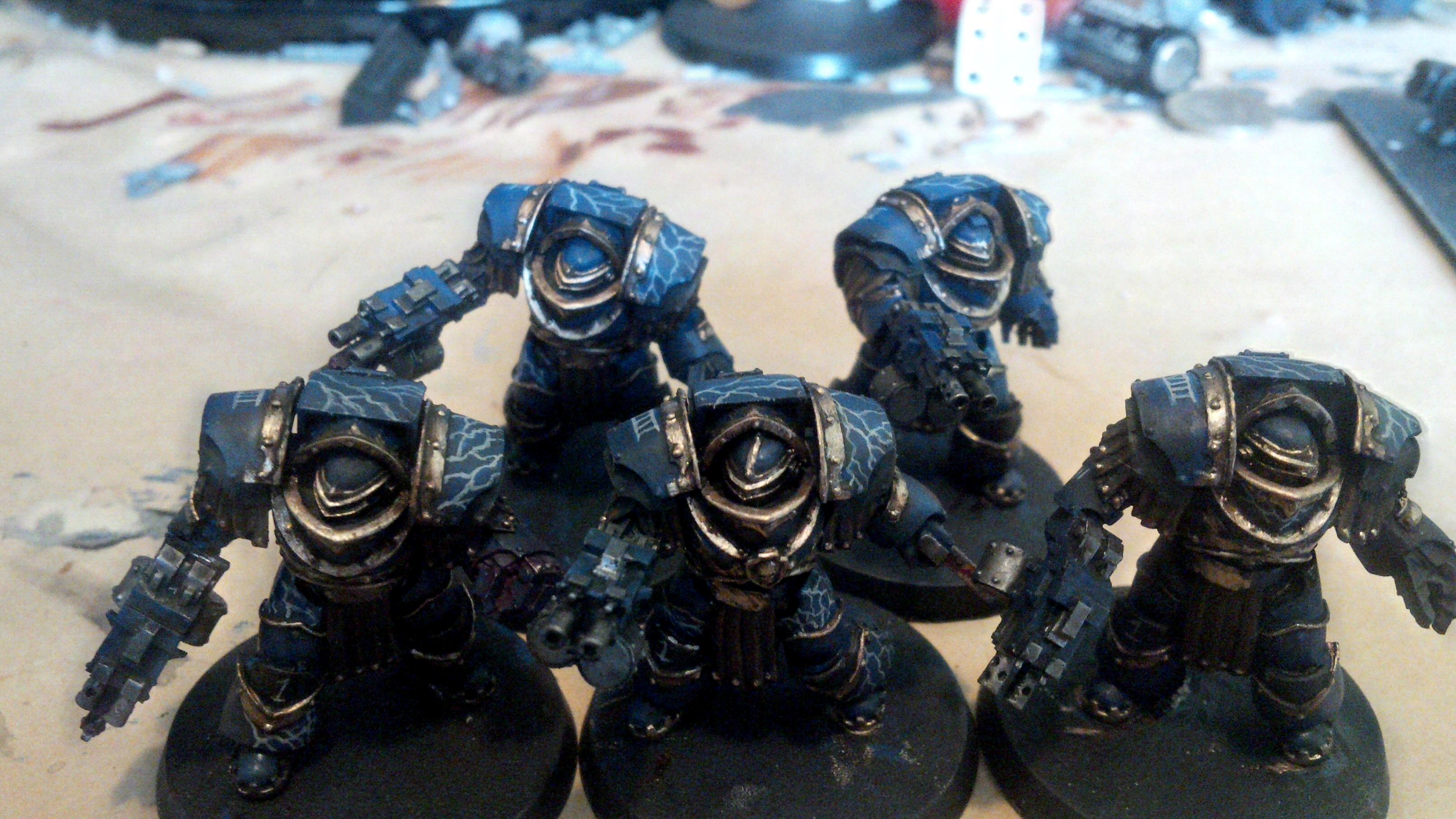 30k, Blue, Cataphractii, Gold, Horus Heresy, Lightning, Night Lord, Skull, Terminator Armor