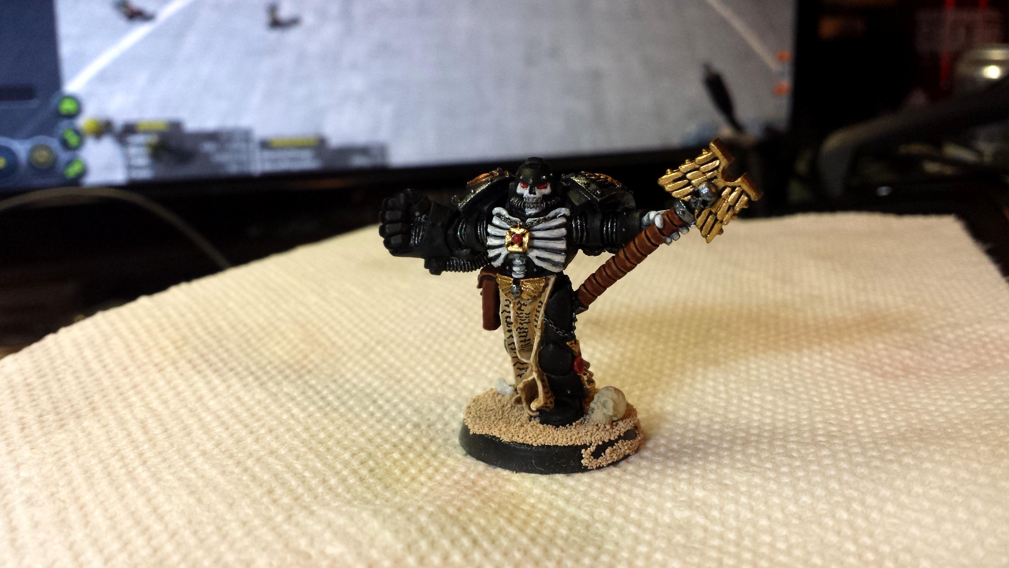 Chaplain, Power Armor, Silver Skulls, Space Marines