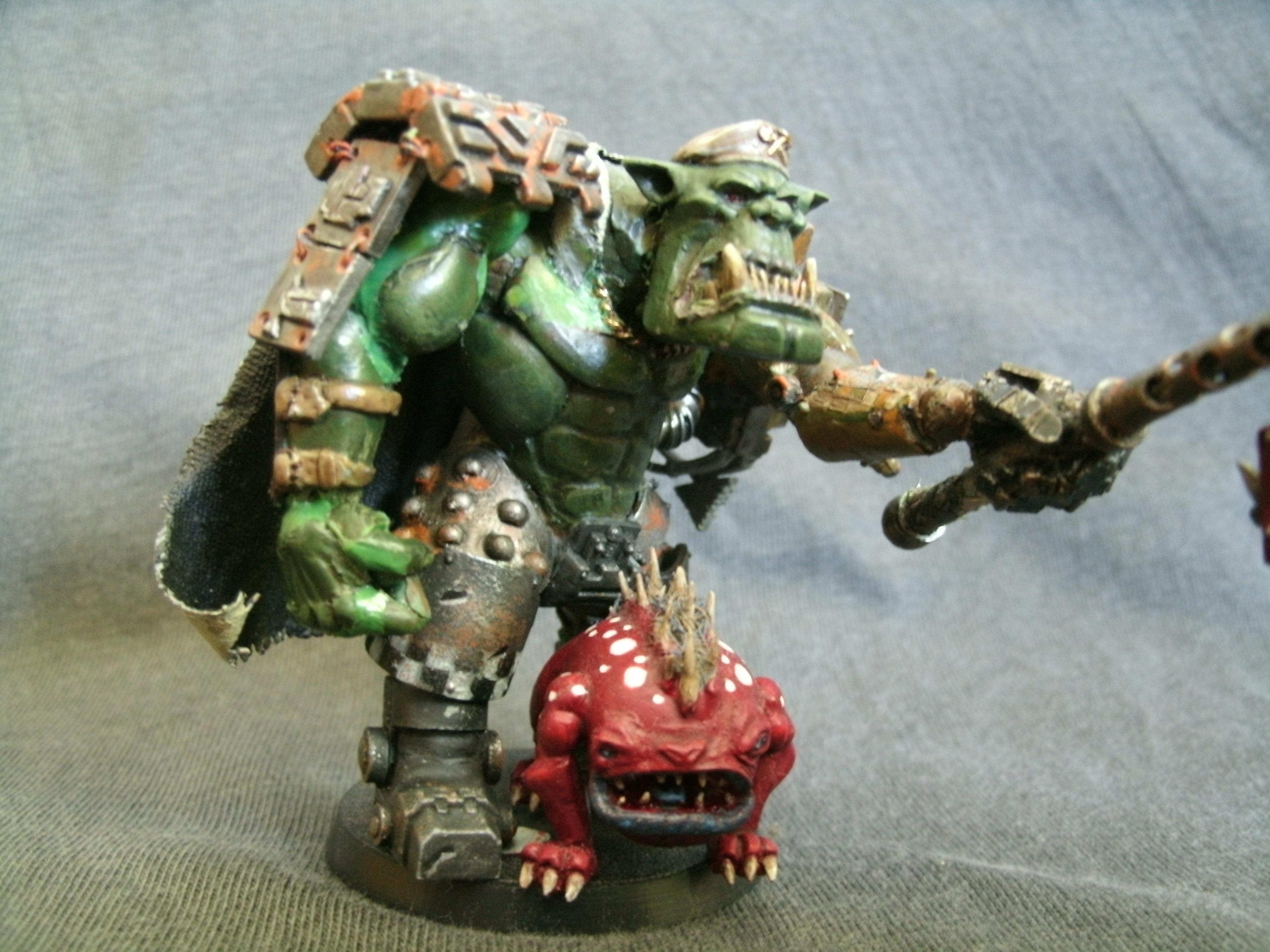 Attack Squig, Blood Axe, Conversion, Orks, Scratch Build, Self Sculpt, Warboss