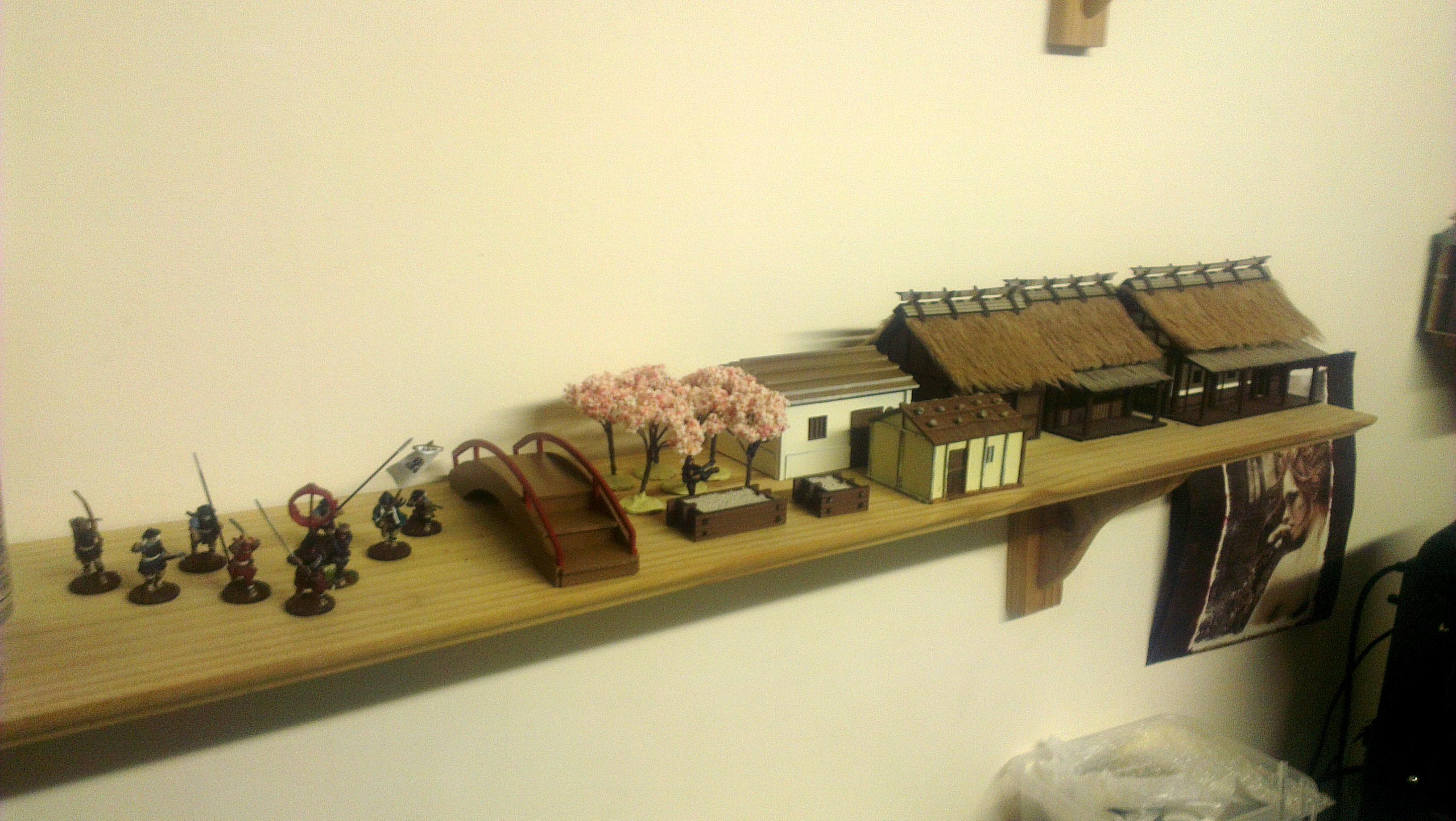 4 Ground, Ashigaru, Bridge, Cherry Blossom, Historical, Japanese, Samurai, Terrian