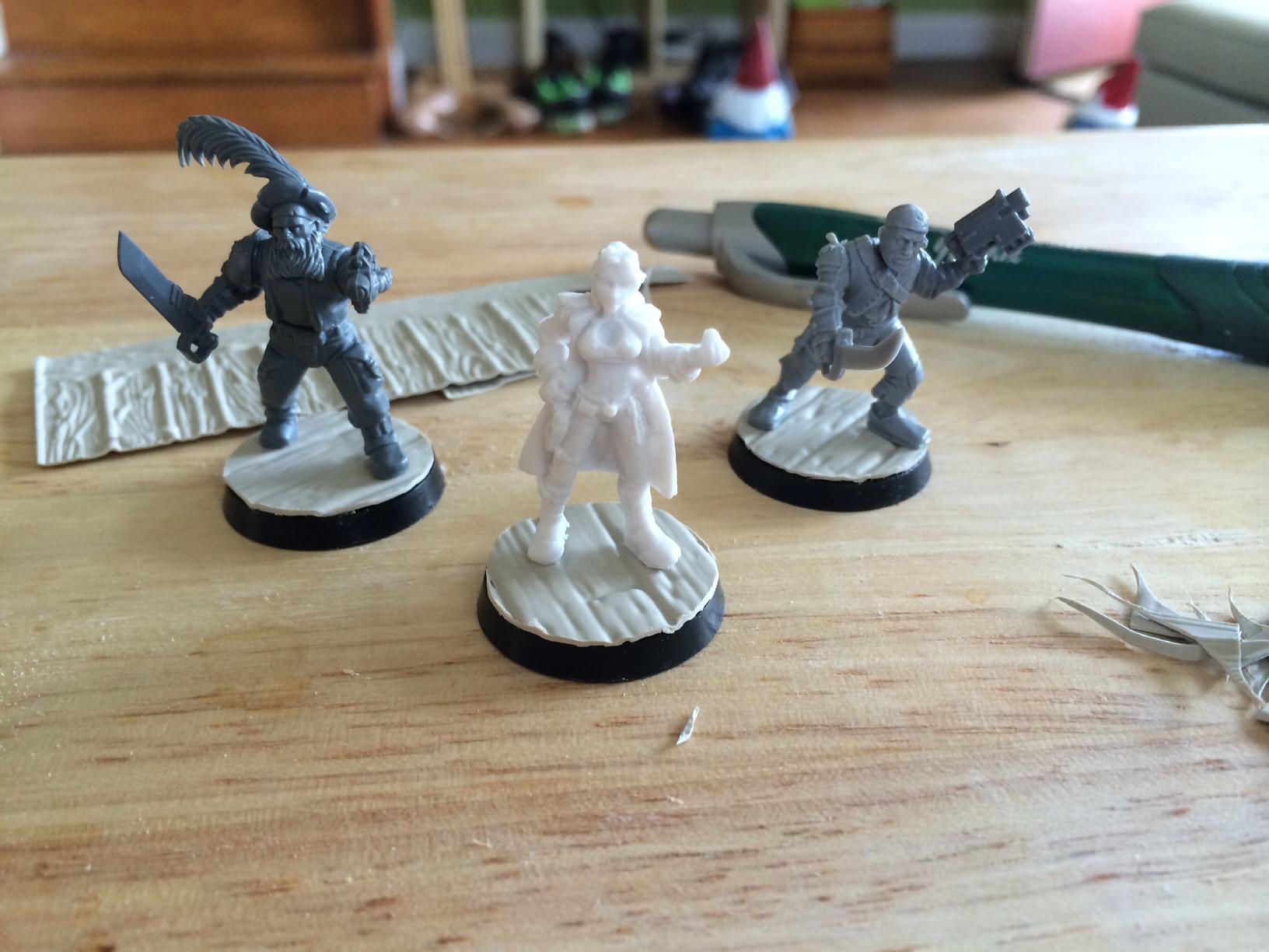 This is what they look like with wooden plank bases