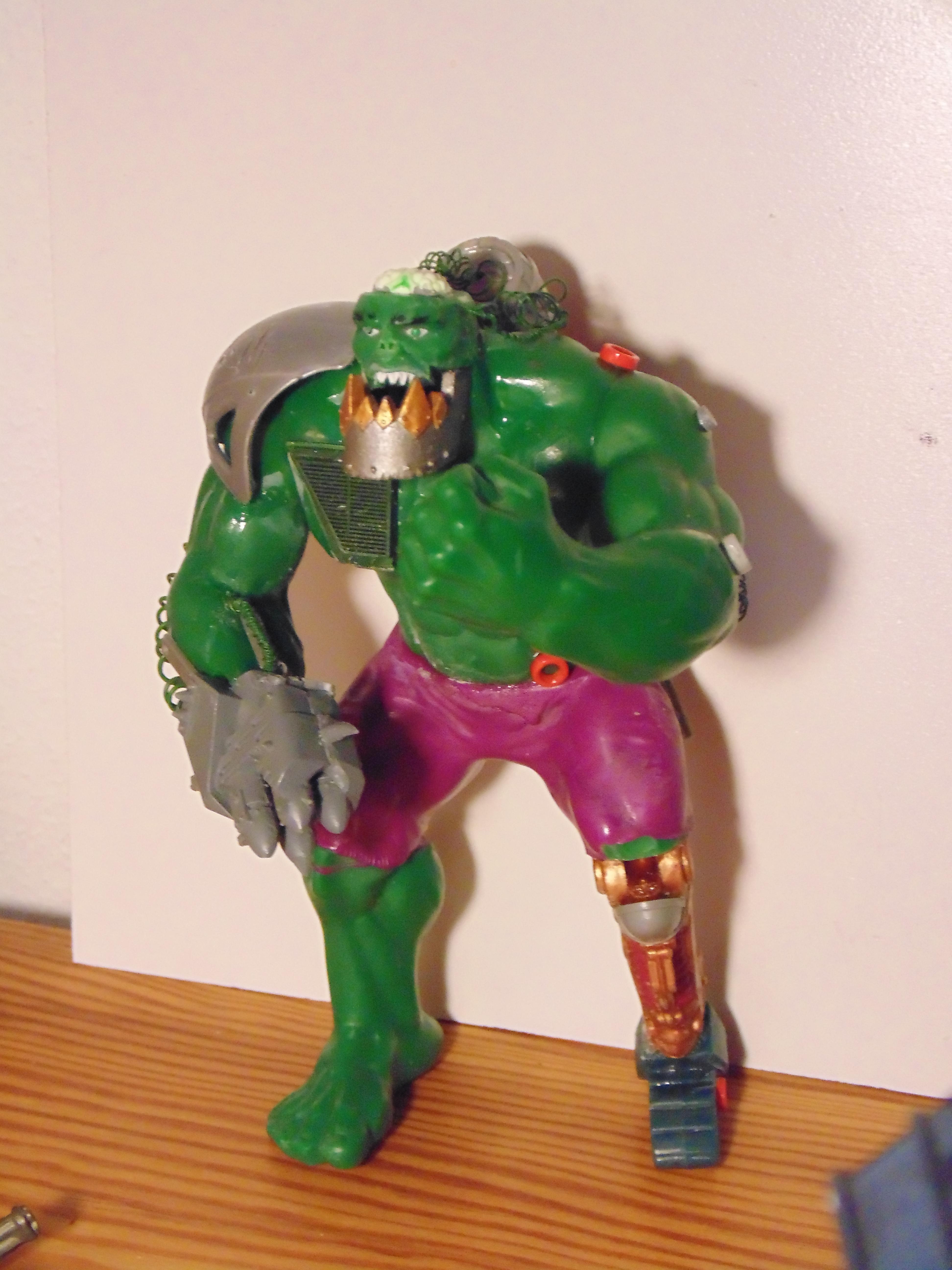 Big, Brain, Conversion, Creature, Garbage, Garbage Garden Gnome, Garden, Ggg, Gnomes, Green, Monster, Monstrous, Orks, Scratch Build, Skin