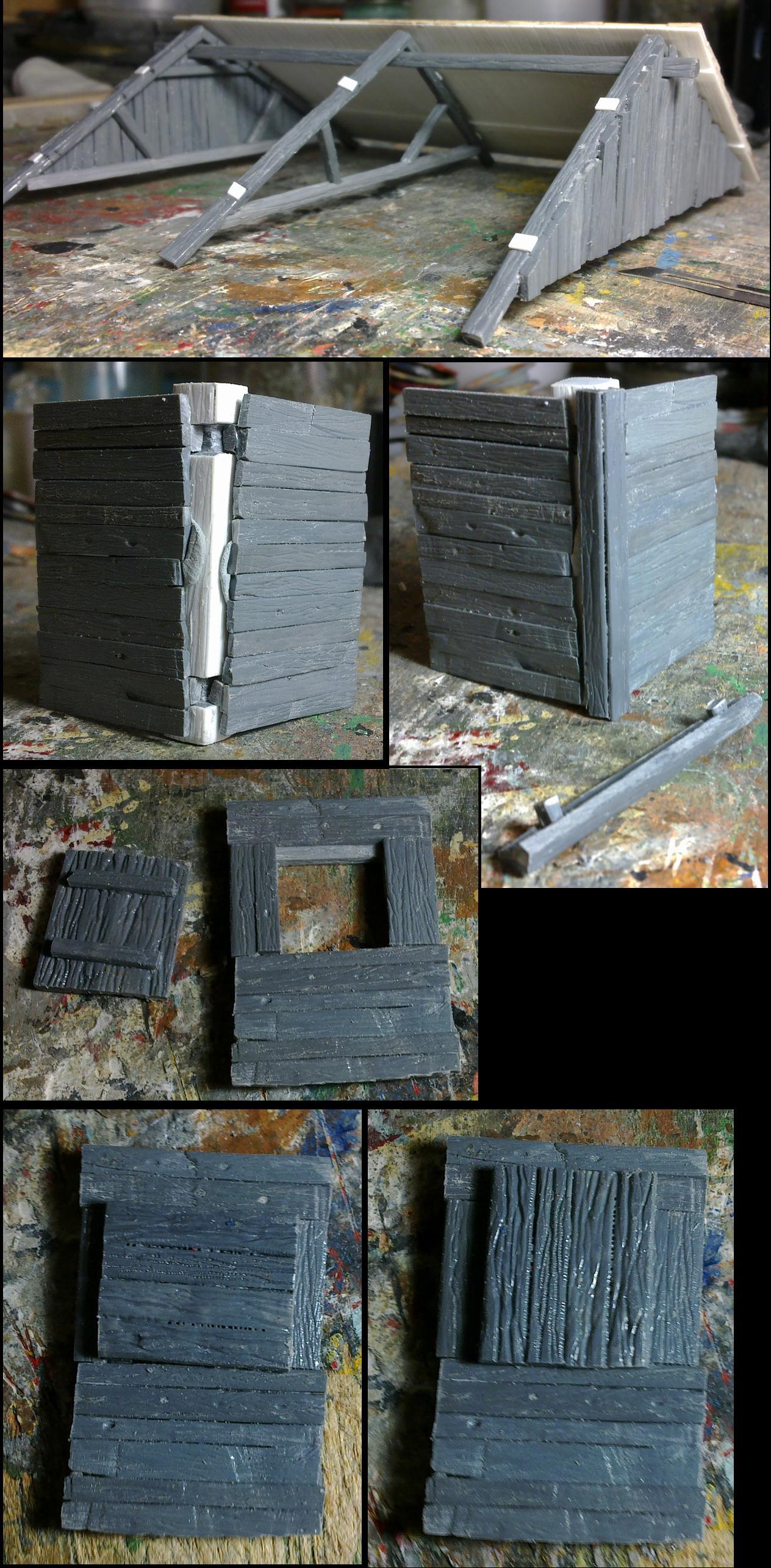 Wooden Hut Kit wip 8; smaller additions