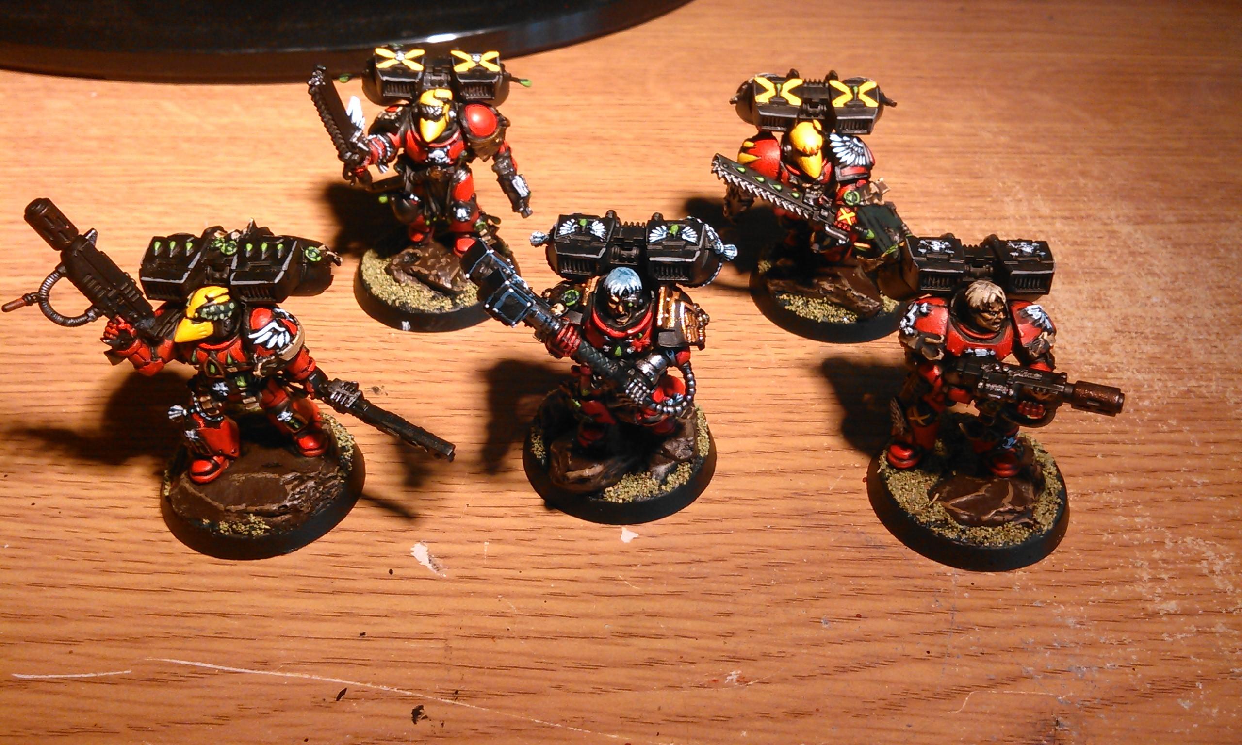 Assault Marines, Blood Angels, Death Company, Melta Guns, Sergeant, Thunder Hammer