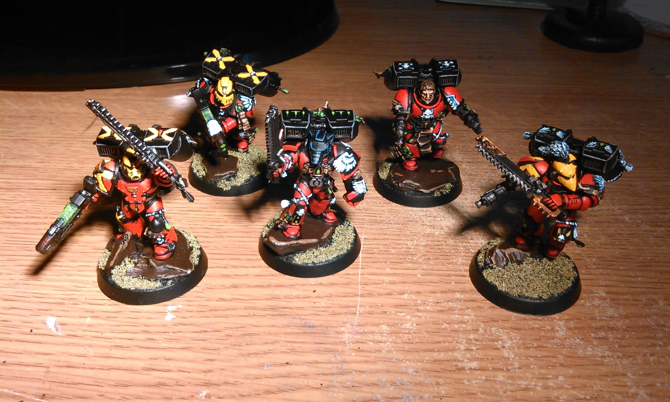 Assault Marines, Blood Angels, Death Company, Plasma Guns, Power Fist, Sergeant