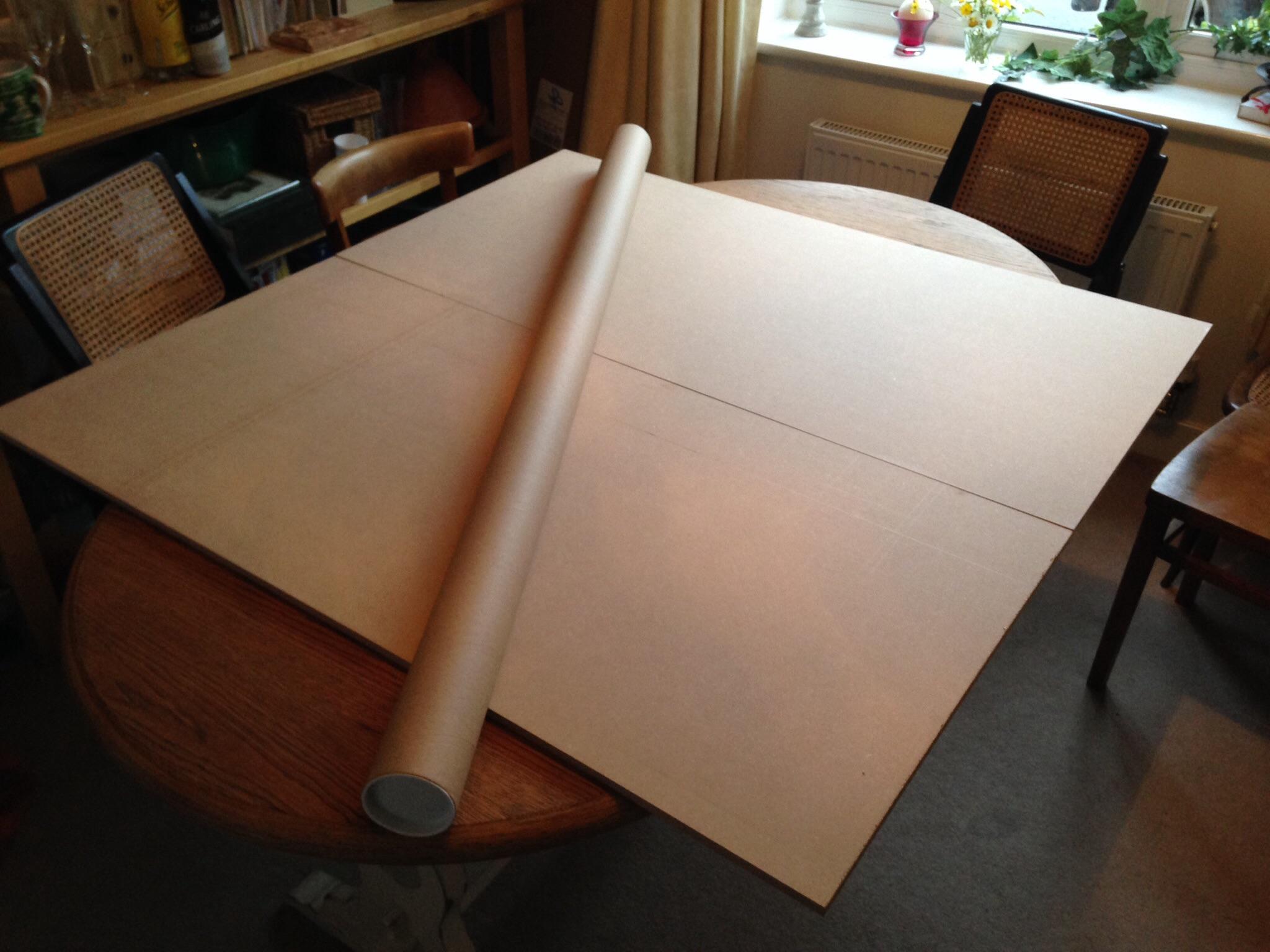 Game Mat, MDF and Poster Tube