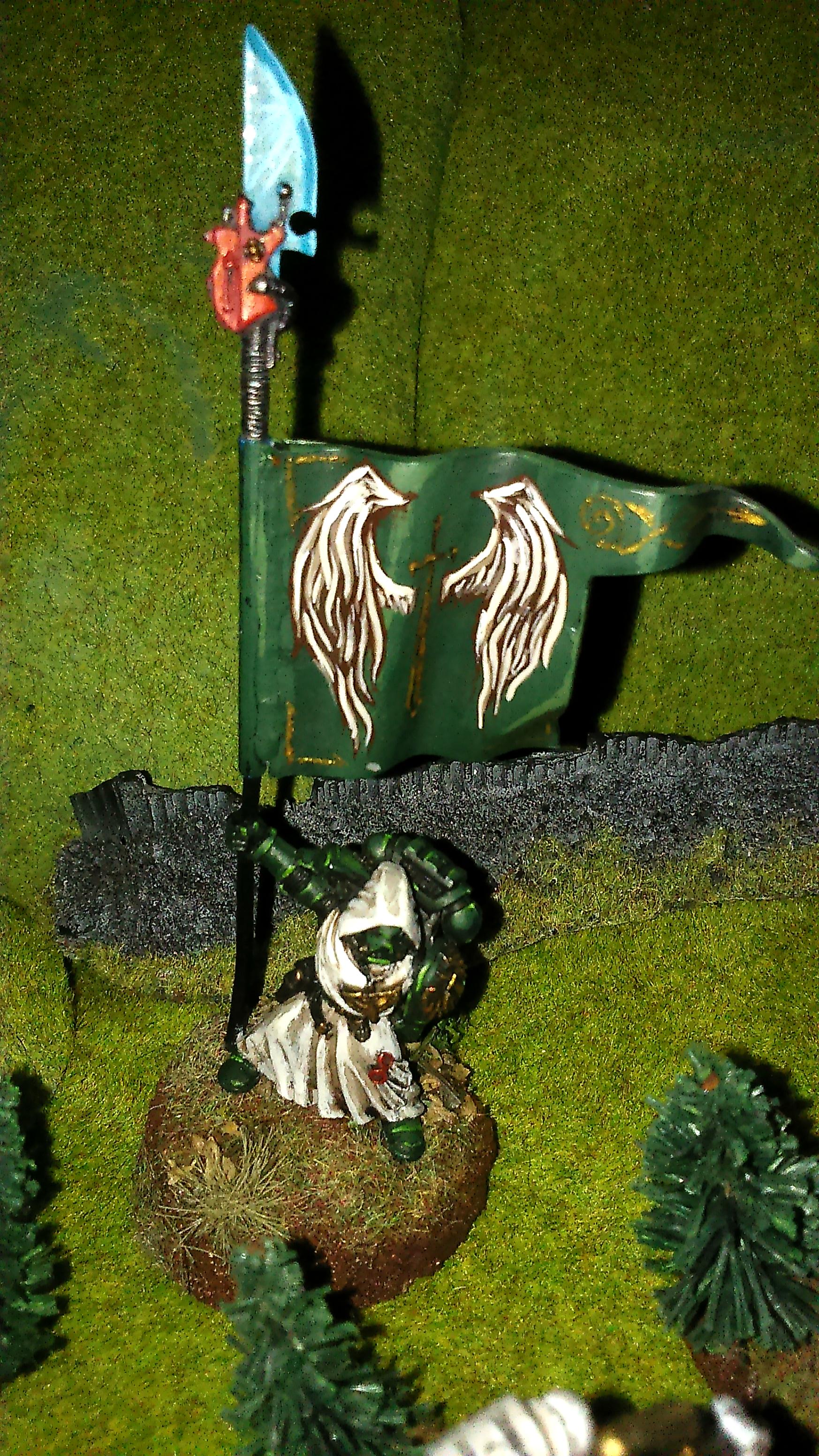 Azrael, Chaplin, Command Squad, Ezekiel, Freehand, Power Sword, Pro Painted, Scenic, Space Marines