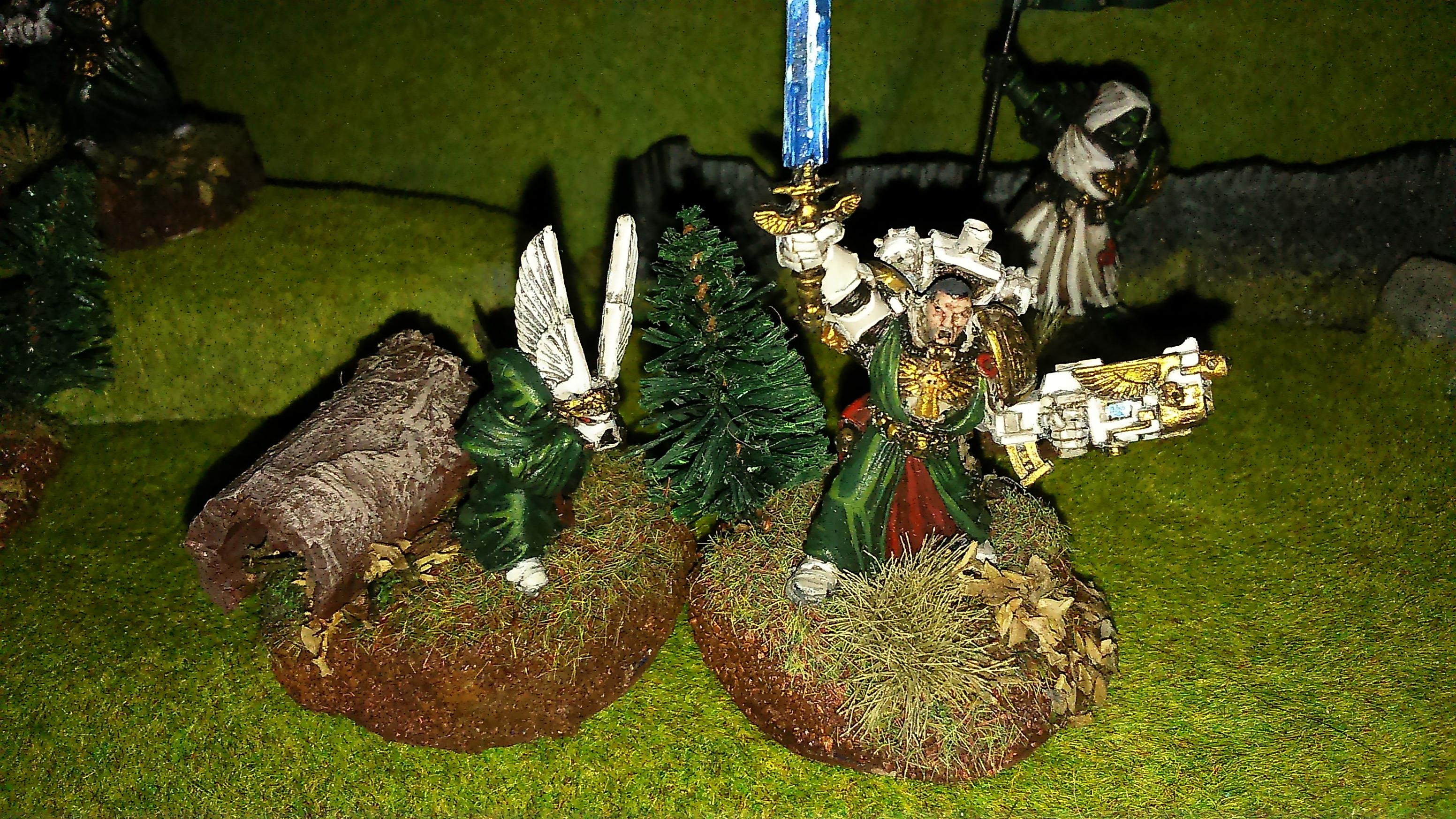 Azrael, Chaplin, Command Squad, Ezekiel, Freehand, Power Sword, Pro Painted, Scenic, Space Marines