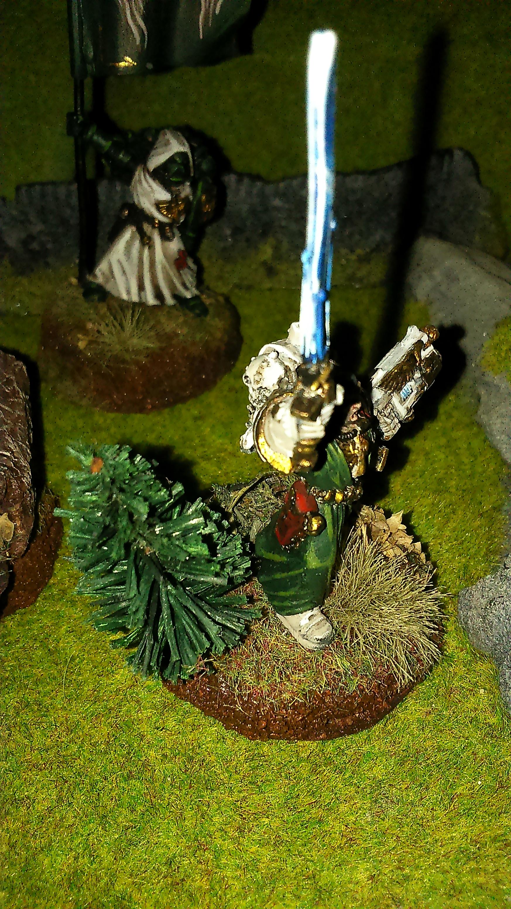 Azrael, Chaplin, Command Squad, Ezekiel, Freehand, Power Sword, Pro Painted, Scenic, Space Marines