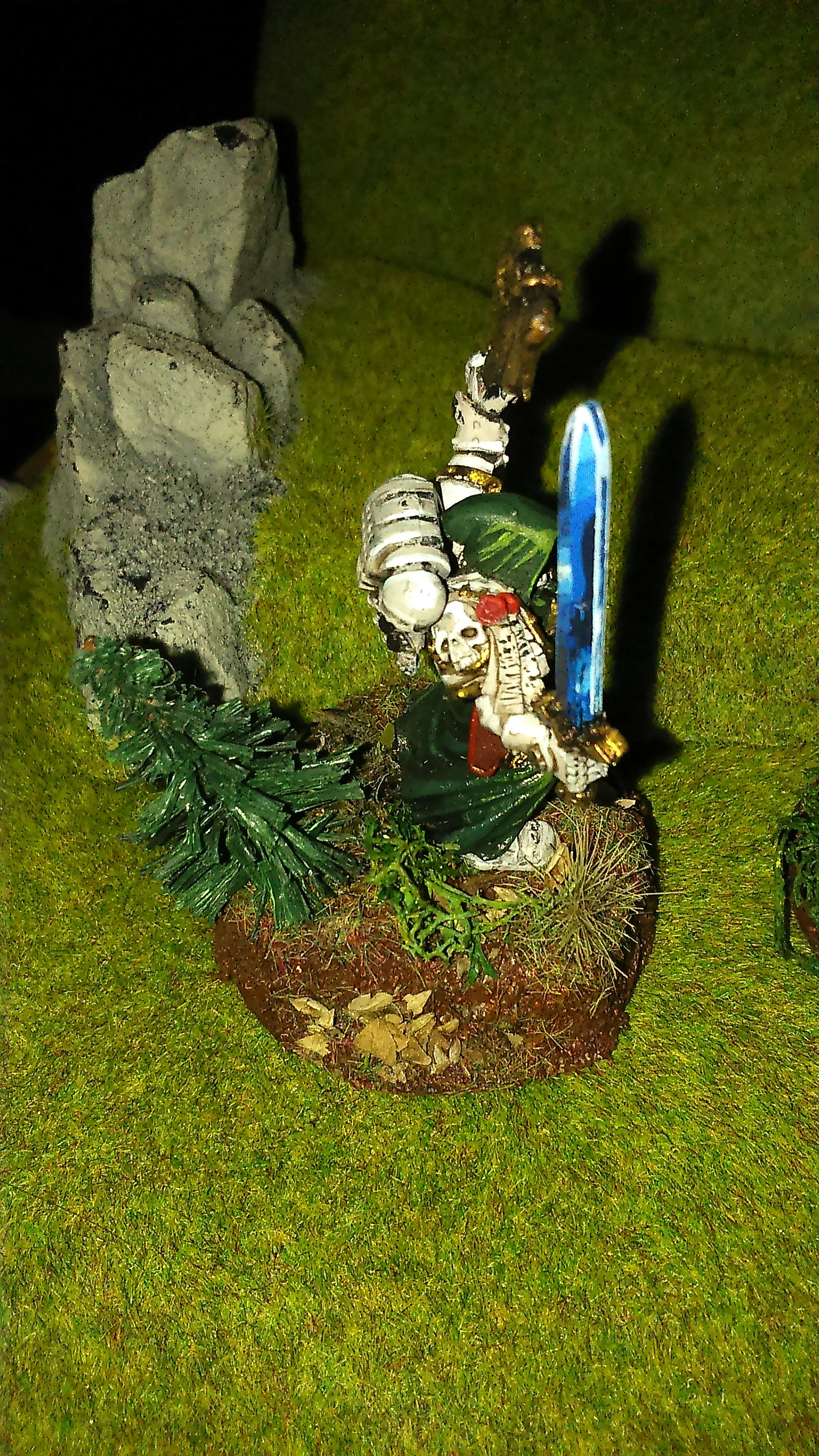 Azrael, Chaplin, Command Squad, Ezekiel, Freehand, Power Sword, Pro Painted, Scenic, Space Marines