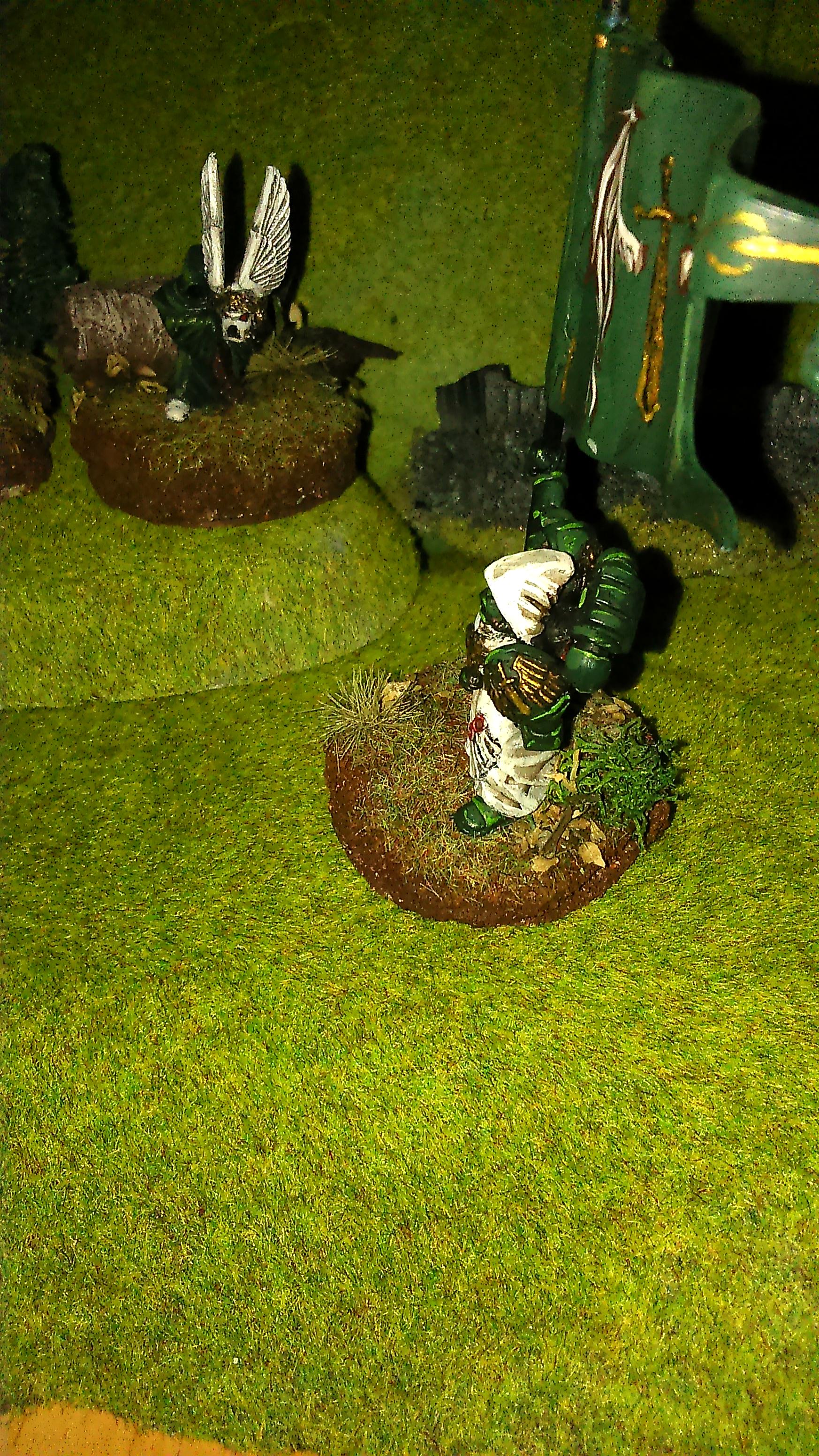 Azrael, Chaplin, Command Squad, Ezekiel, Freehand, Power Sword, Pro Painted, Scenic, Space Marines