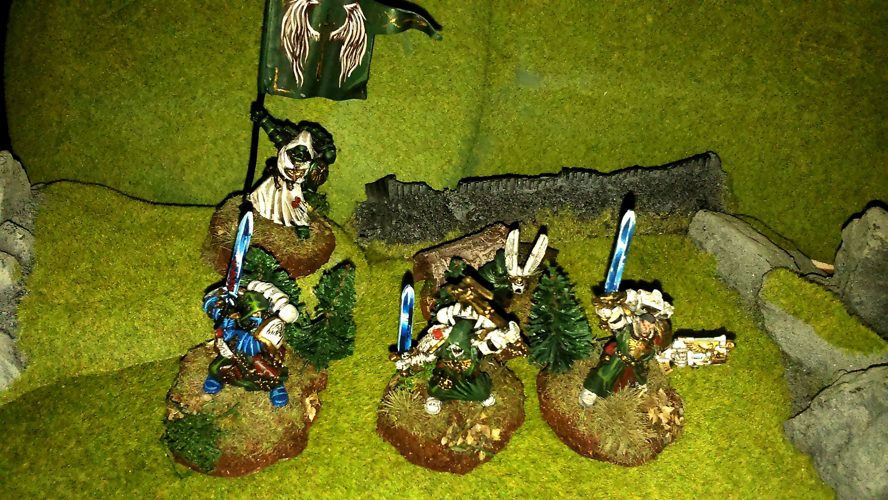 Azrael, Chaplin, Command Squad, Ezekiel, Freehand, Power Sword, Pro Painted, Scenic, Space Marines