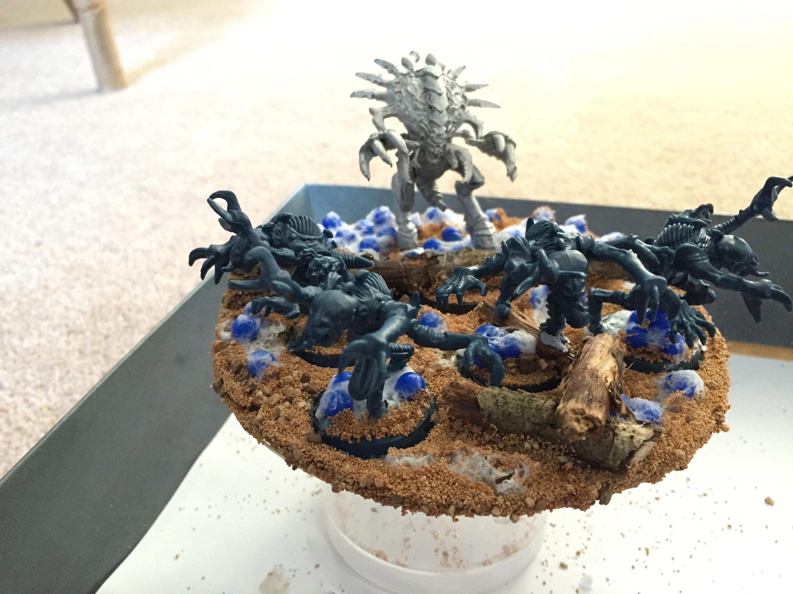 Tyranid dio WIP with sand