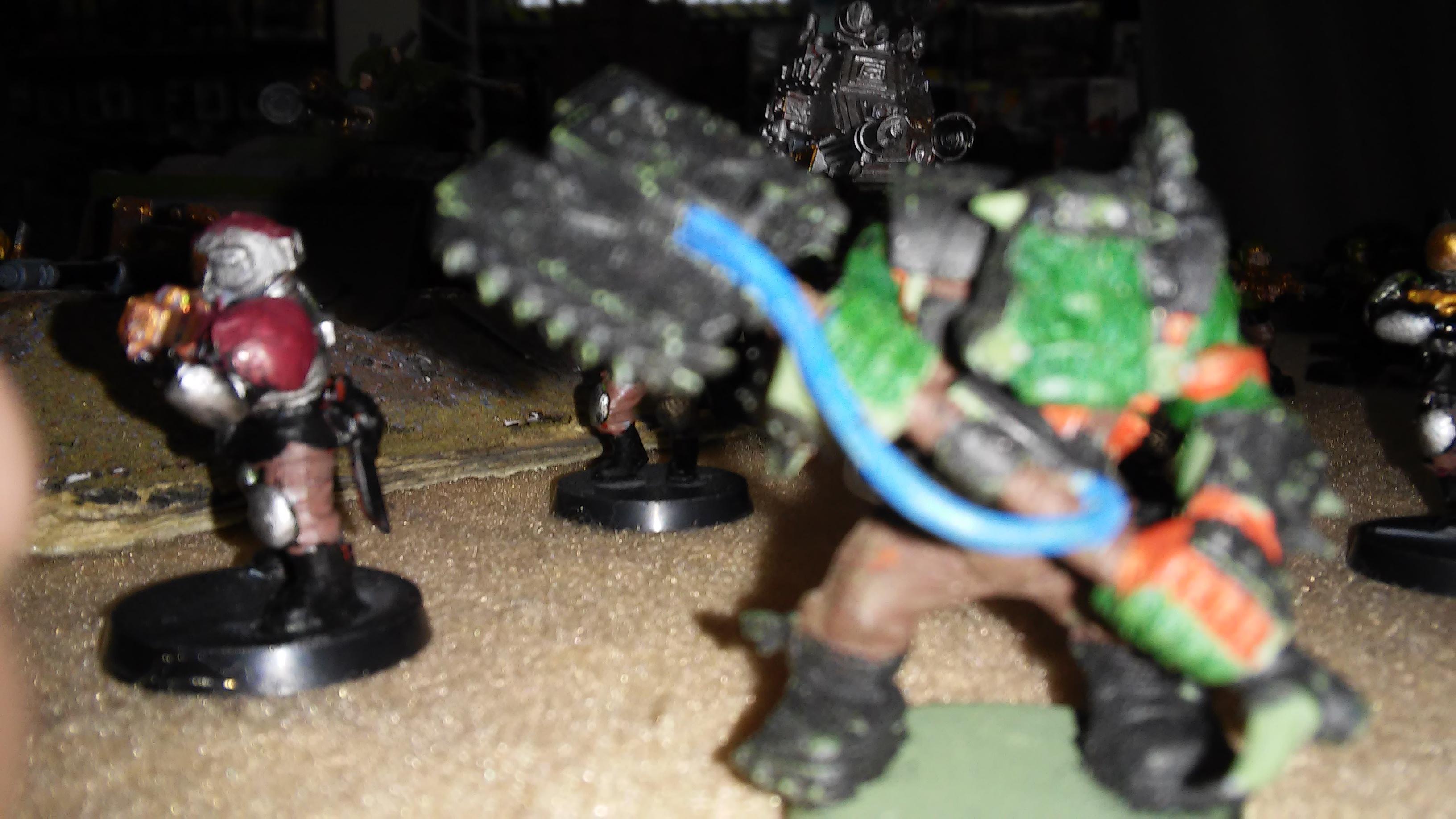Ork Nob seen fighting alongside Guardsmen