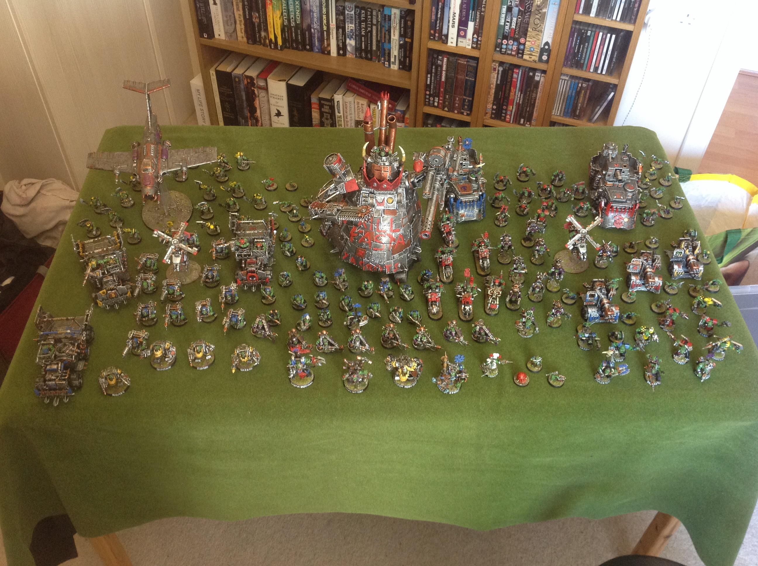 Orks, My entire Ork collection, lined up 1/8
