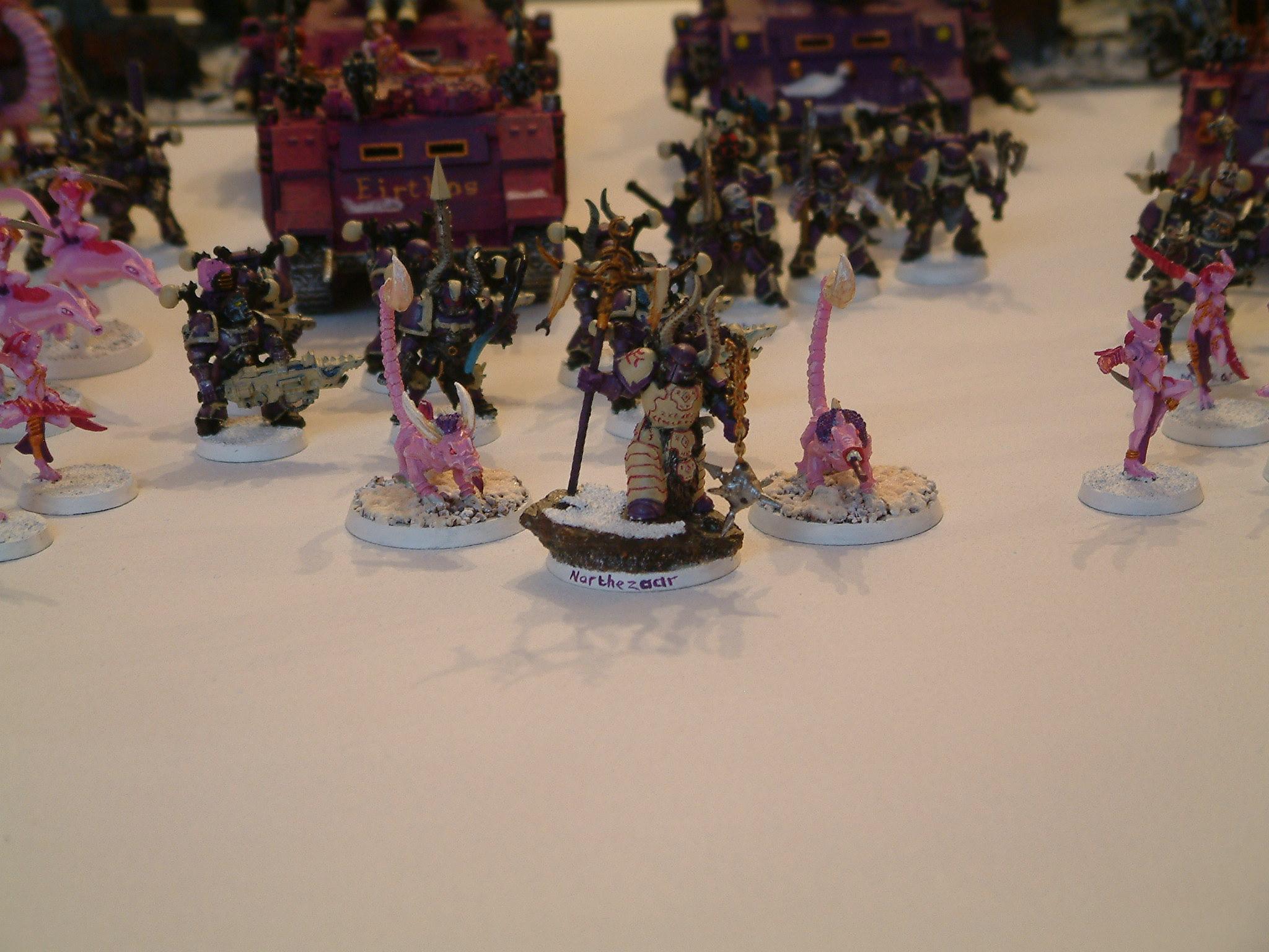 Chaos Space Marines, Emperor's Children, Pink, Purple, Slaanesh, Snow