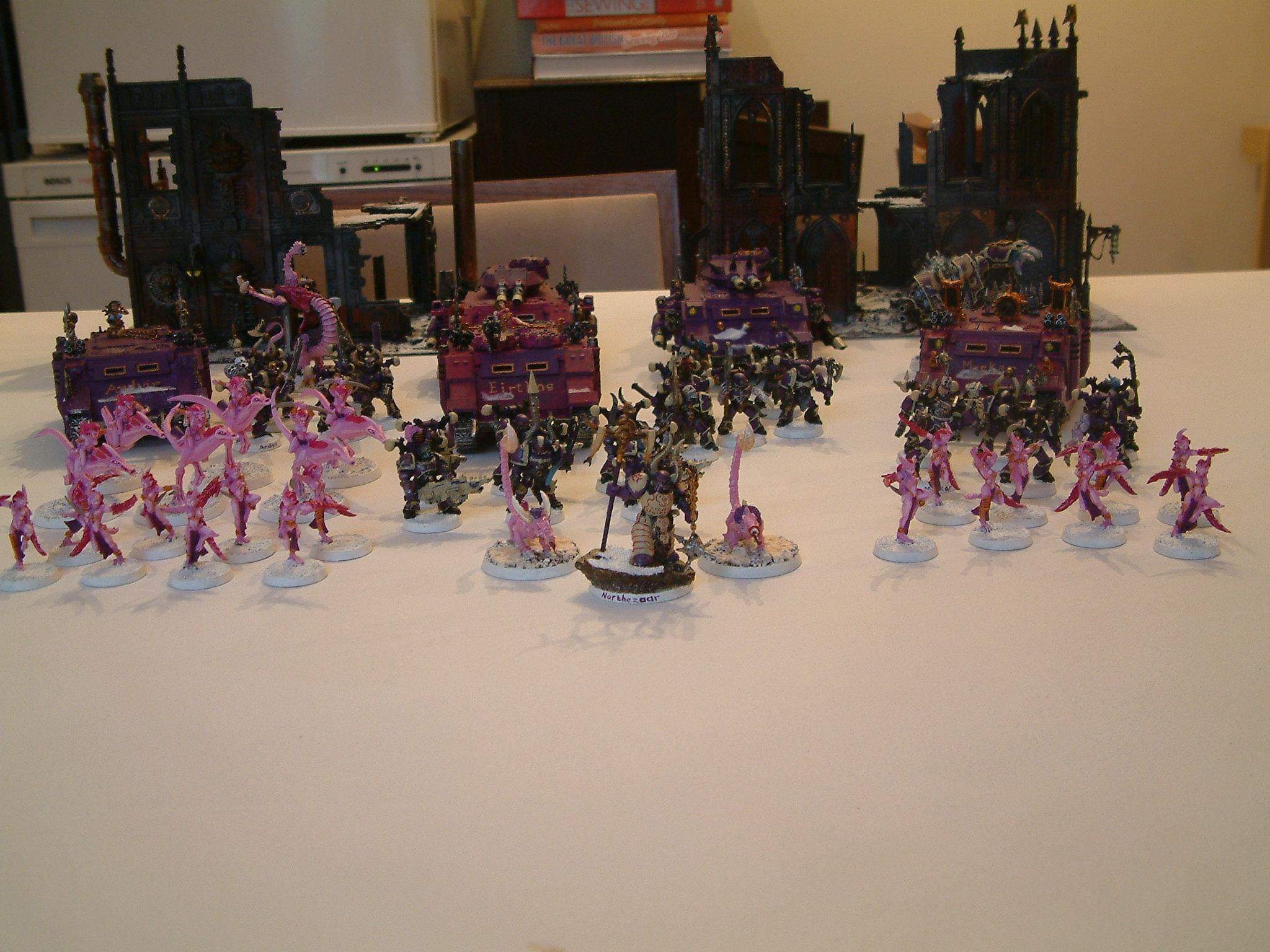 Chaos Space Marines, Emperor's Children, Pink, Purple, Slaanesh, Snow