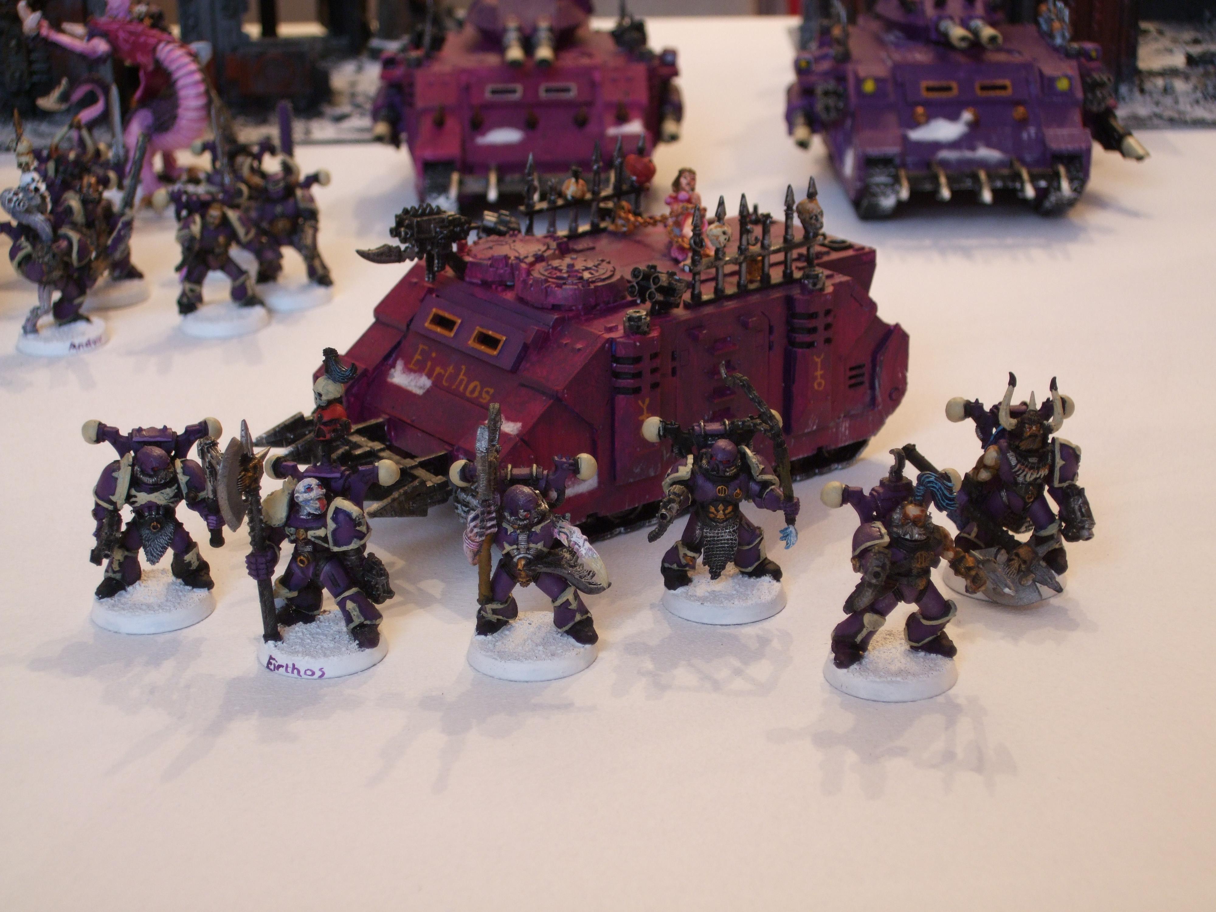 Chaos Space Marines, Emperor's Children, Pink, Purple, Slaanesh, Snow