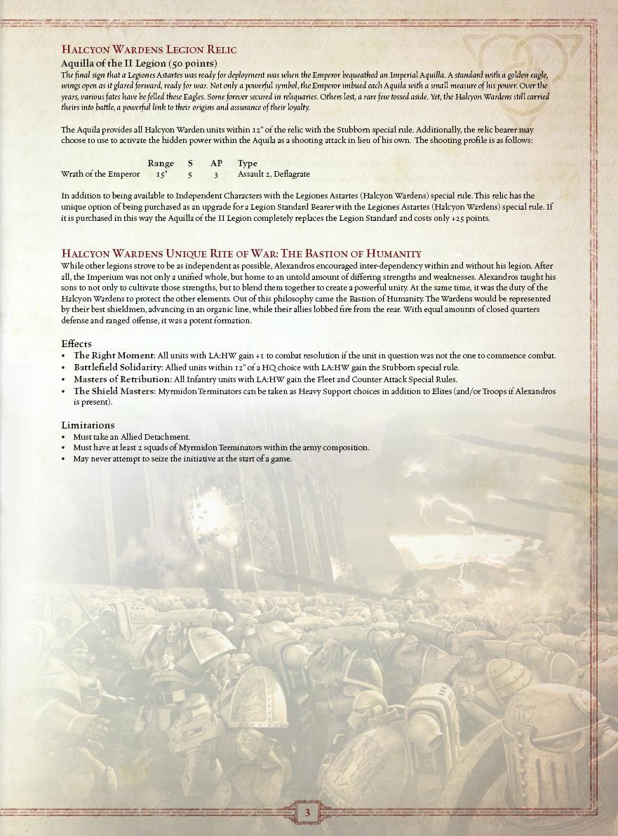 Lost Legion, The Great Crusade, The Second Legion